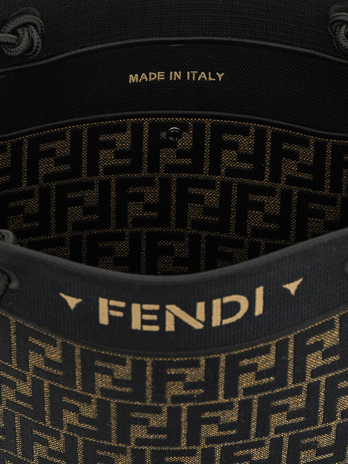Fendi Magic Shopper Large - Brown FF Embroidered Fabric