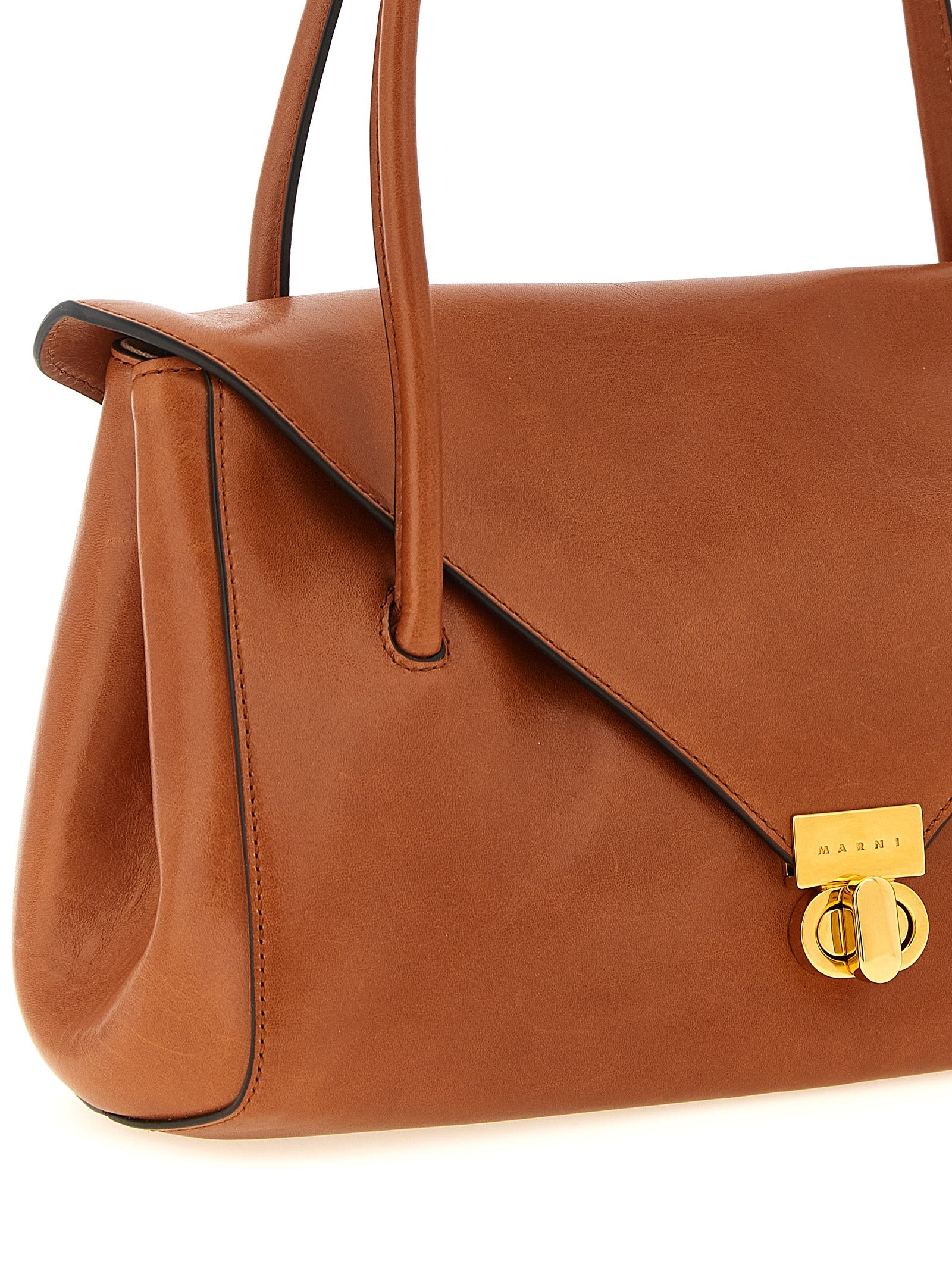 Marni East West Shoulder Bag - Bark