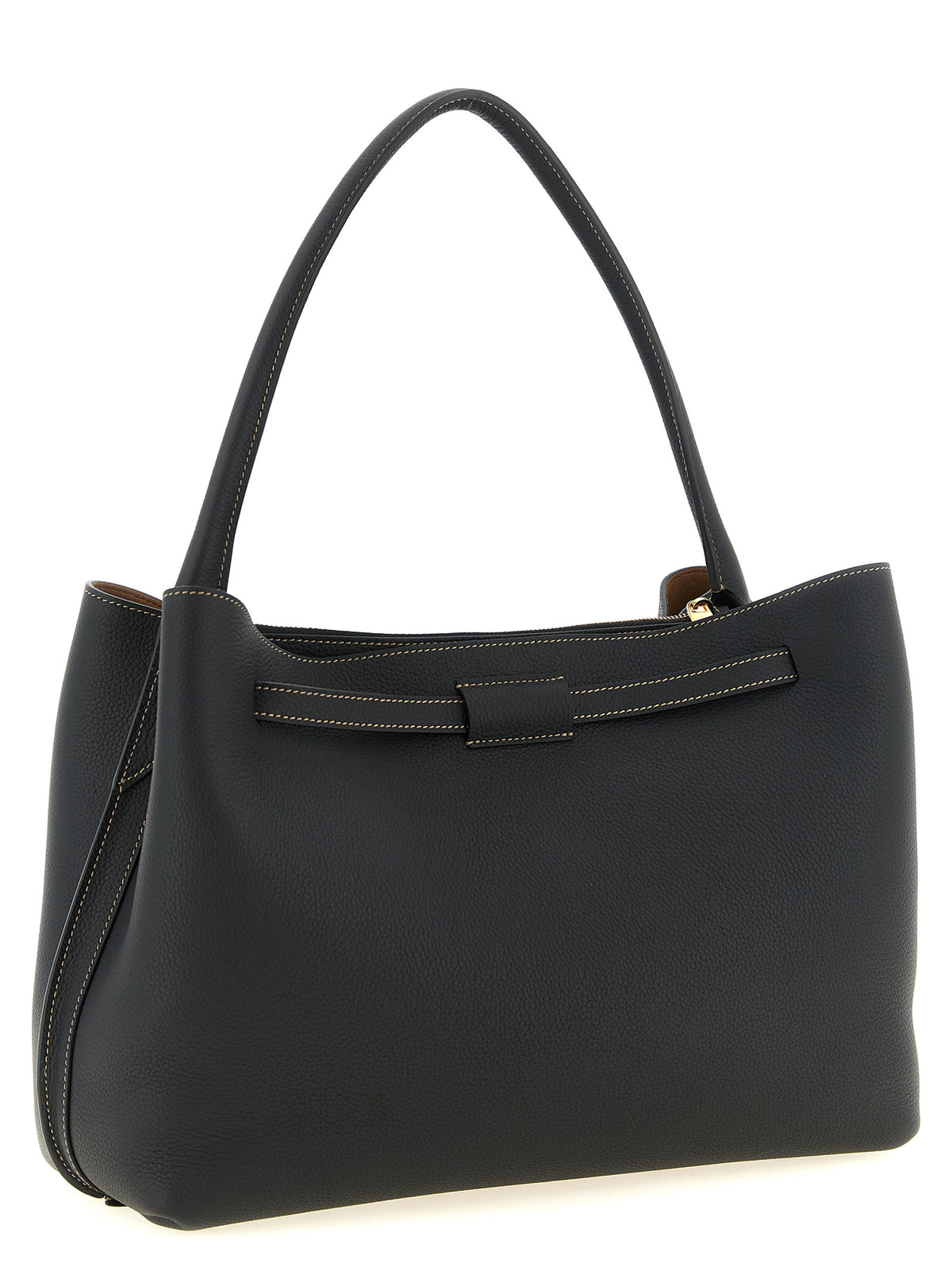 Tod's T Signature Small Handbag - Black Leather