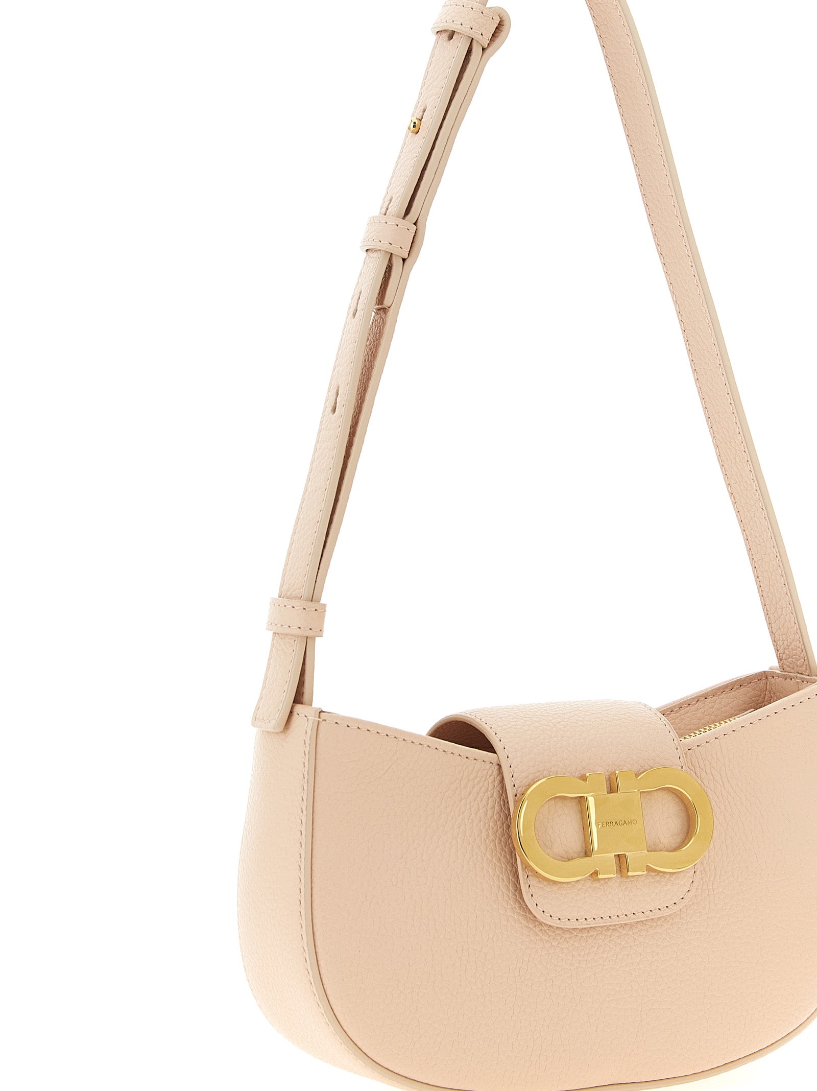 Ferragamo Double Gancini Mini Shoulder Bag - Ballet Pink