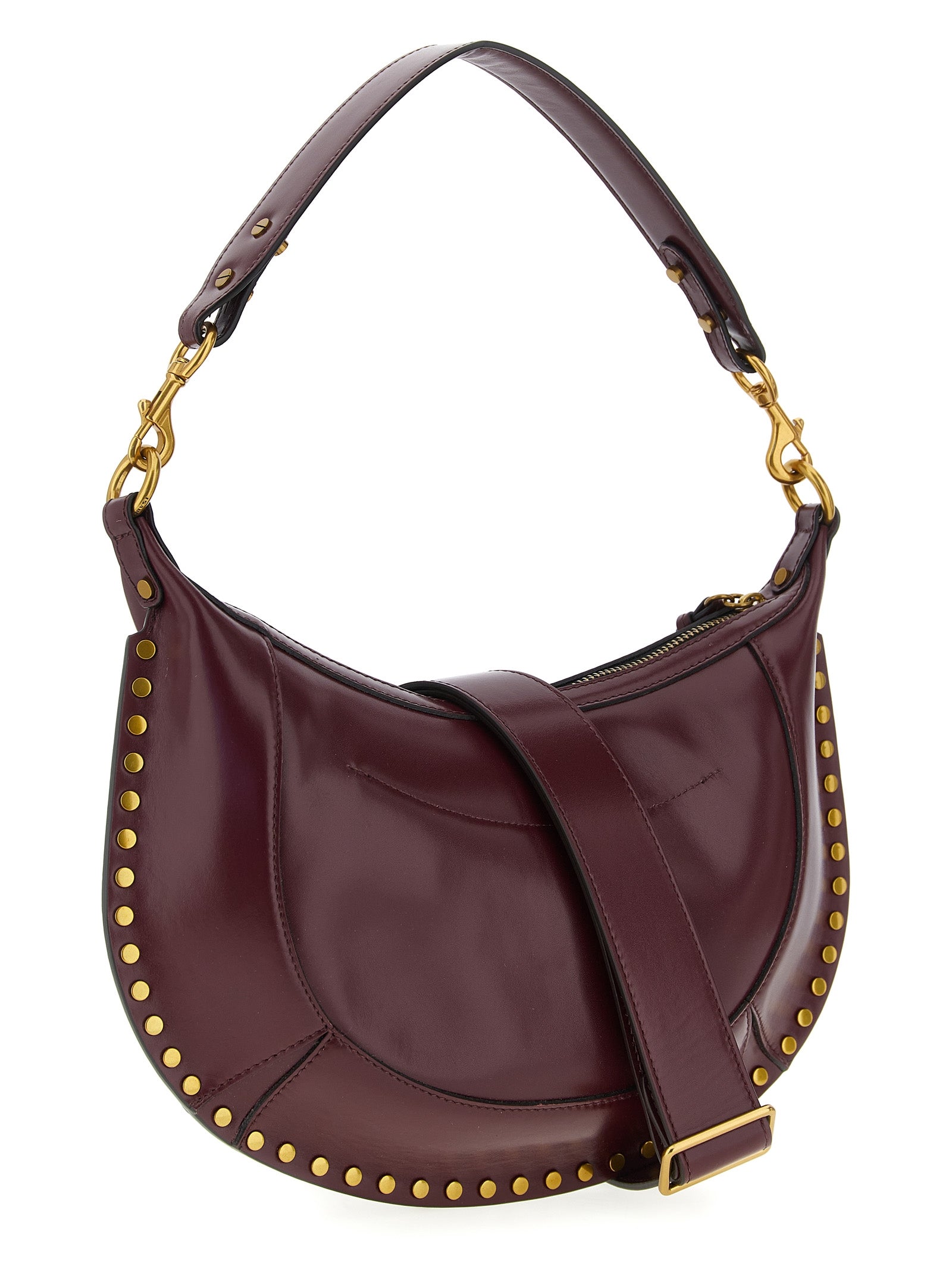 Isabel Marant Naoko Studded Leather Bag - Burgundy