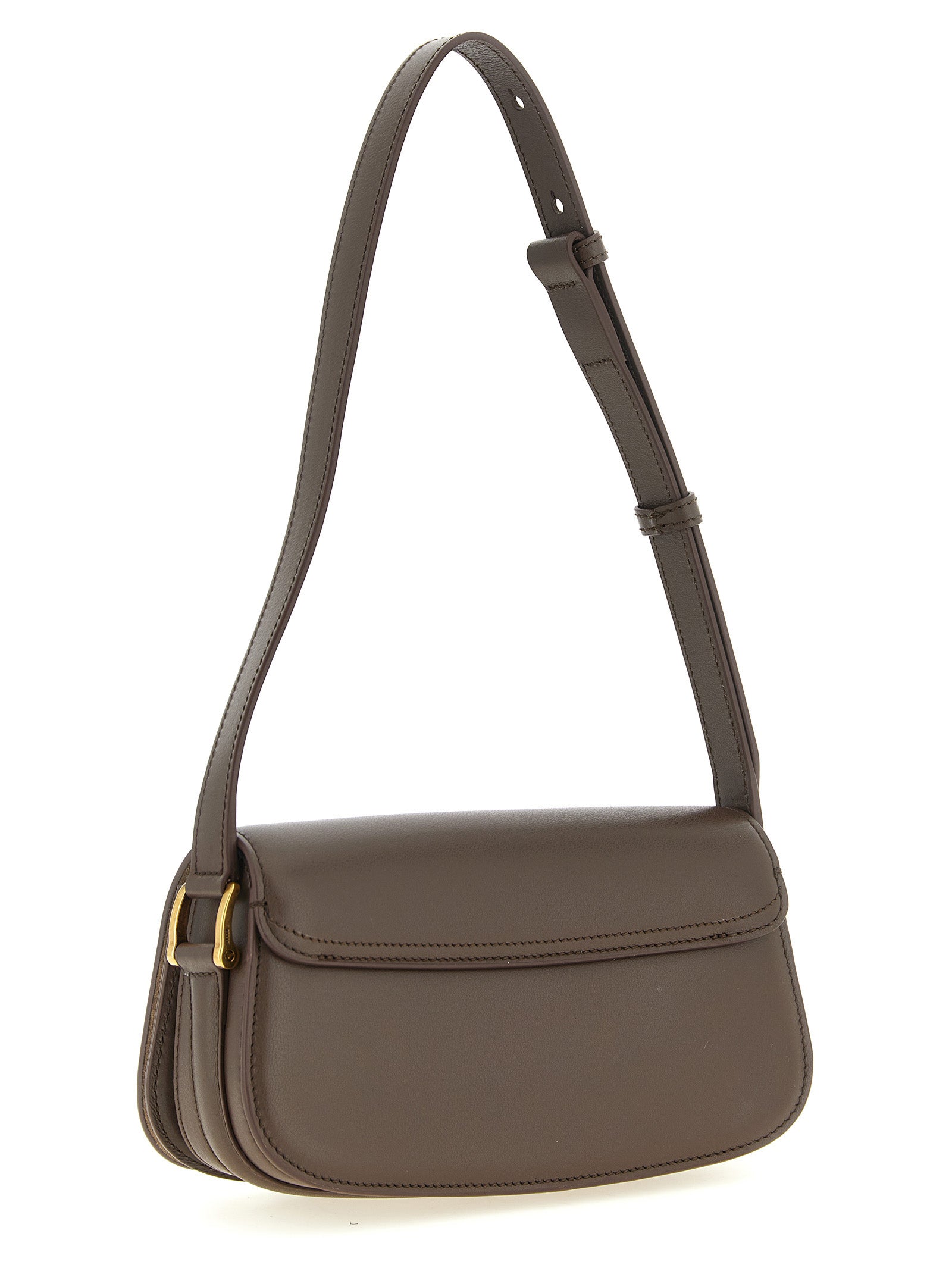 Ami Paris Paris Shoulder Bag - Truffle Grained Leather