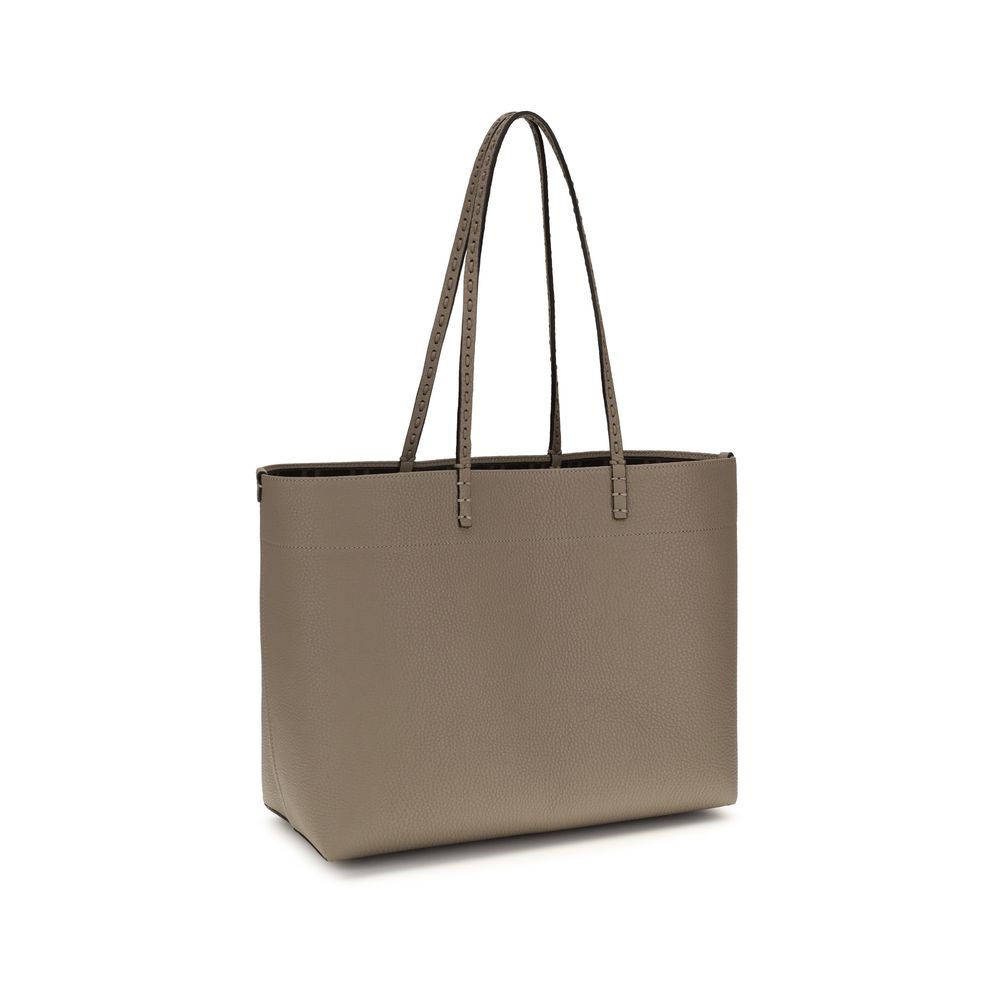 Fendi Roll Medium - Dove Grey Selleria Leather