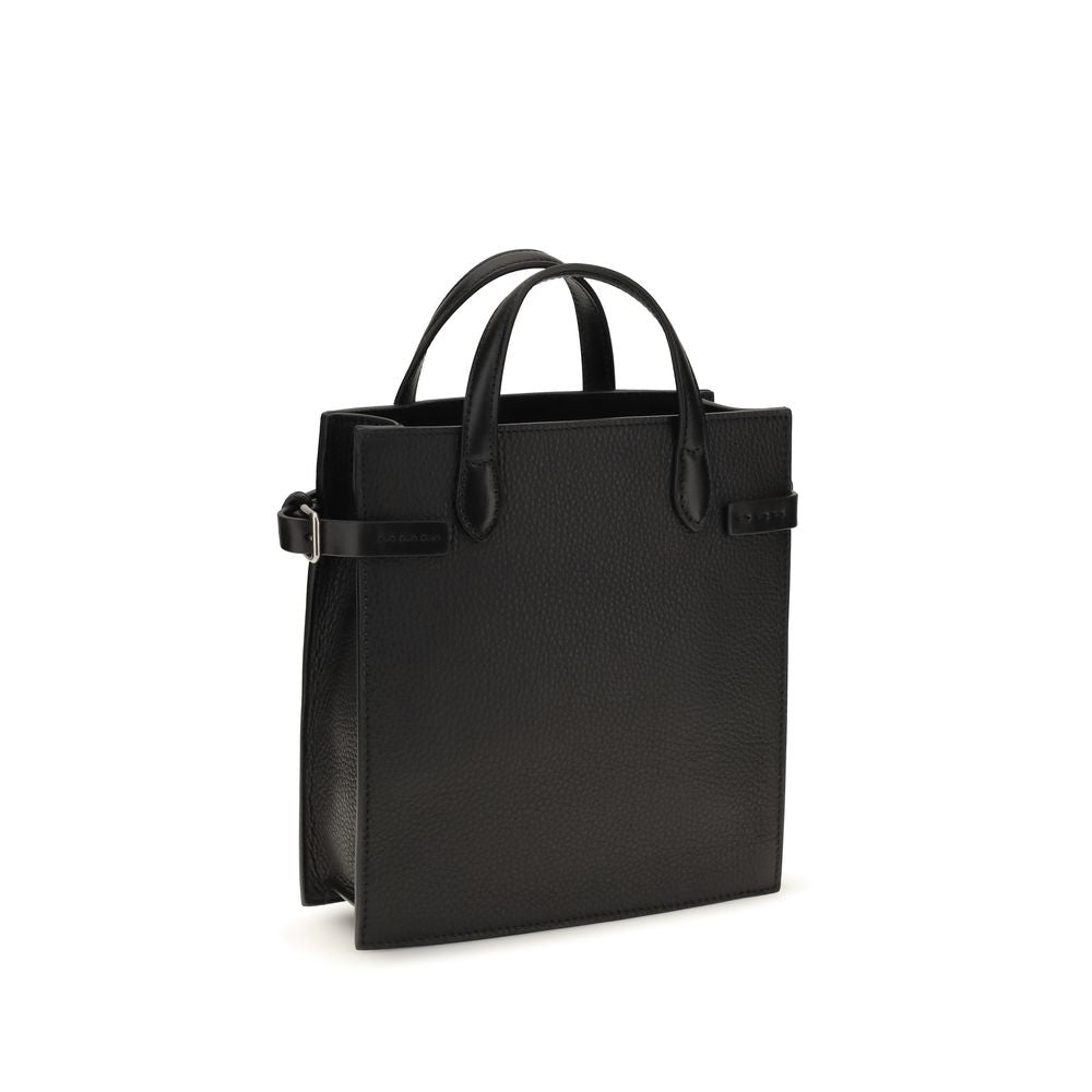 Valentino Garavani Antibes Small Shopping Bag - Black Grained Leather