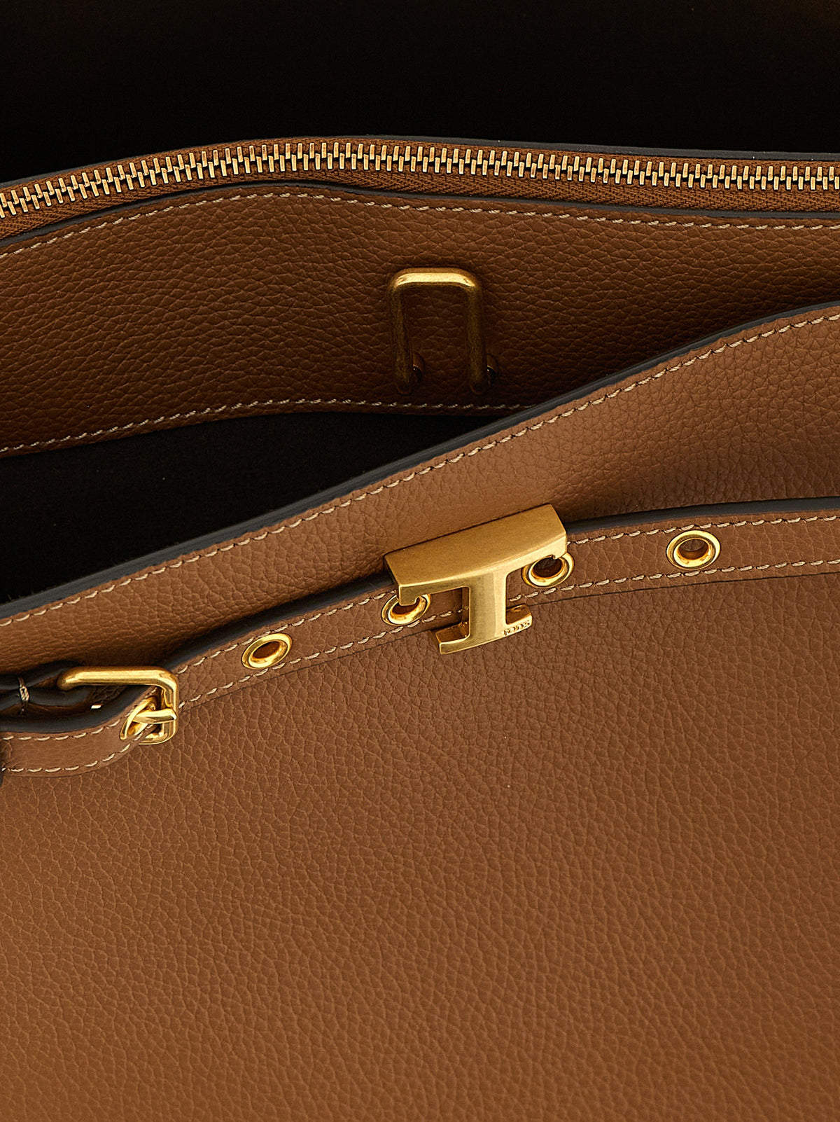 Tod's T Signature Small Handbag - Brown Leather