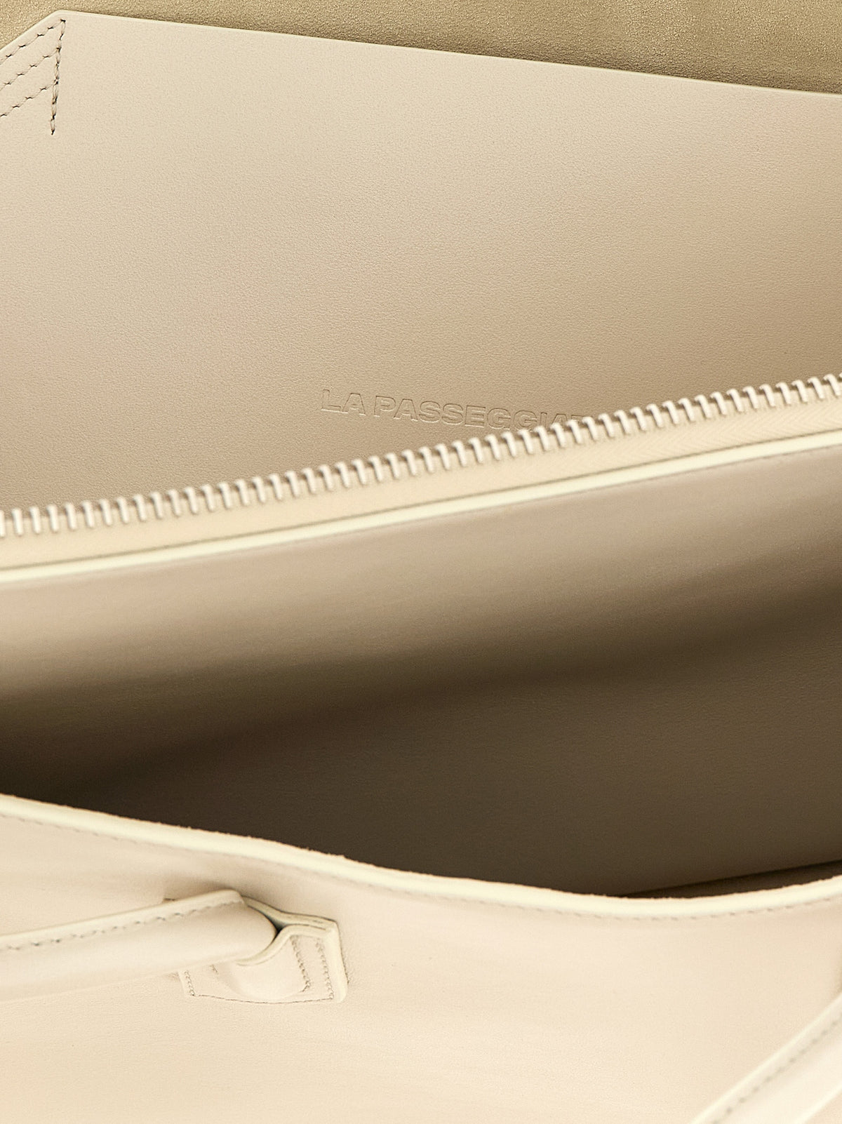 The Attico La Passeggiata Medium Top Handle - Ice White