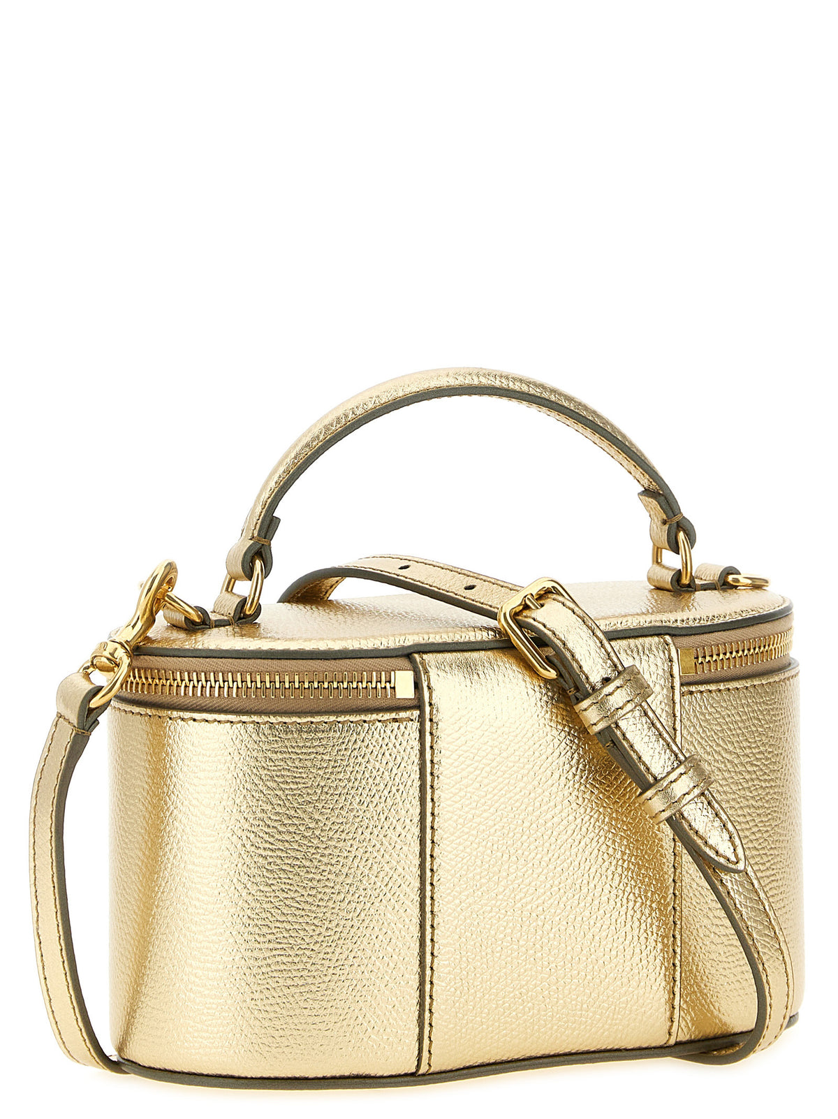 Valentino Garavani VLogo Signature Mini Vanity Bag - Gold Grained Calfskin