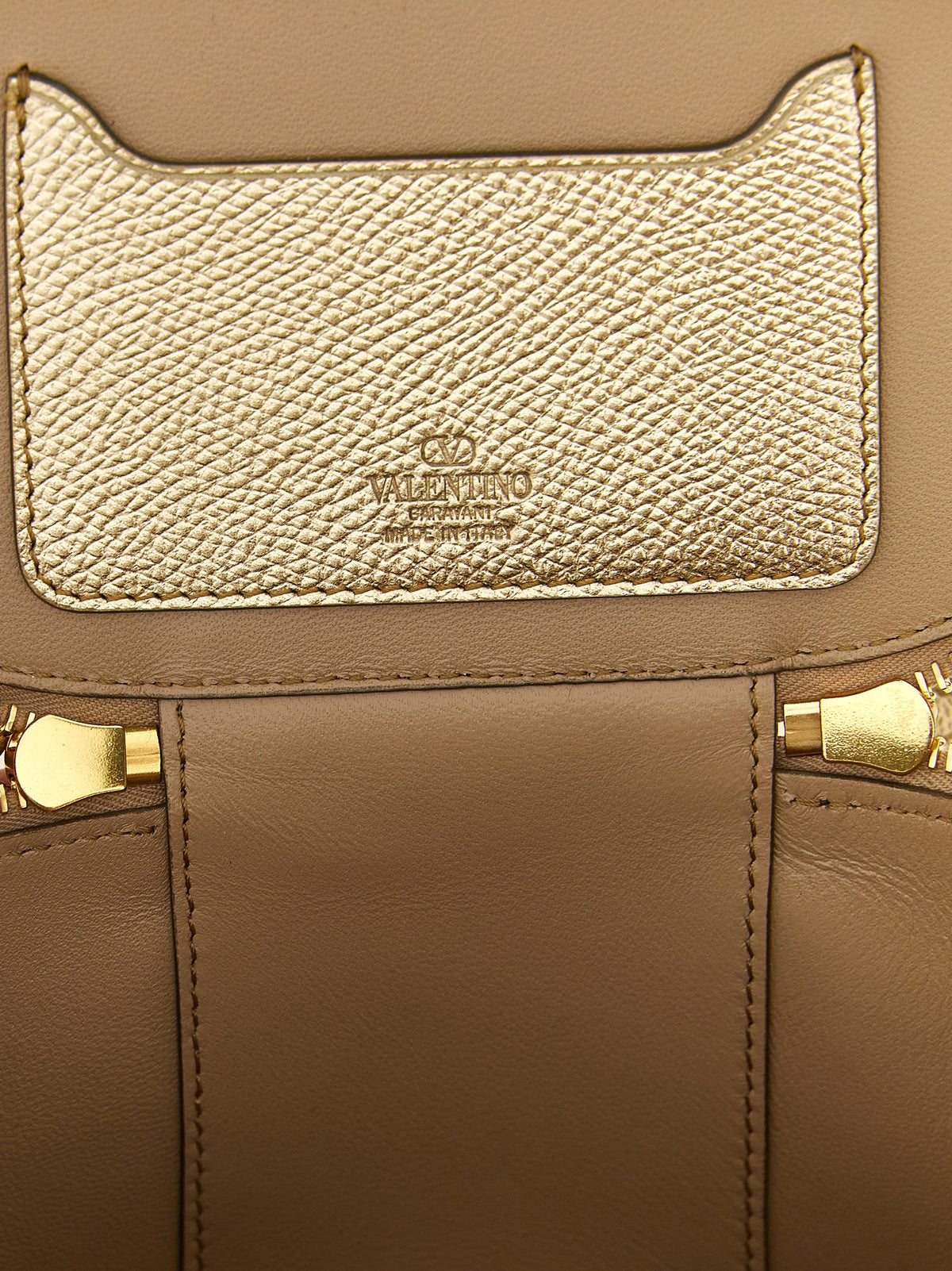 Valentino Garavani VLogo Signature Mini Vanity Bag - Gold Grained Calfskin