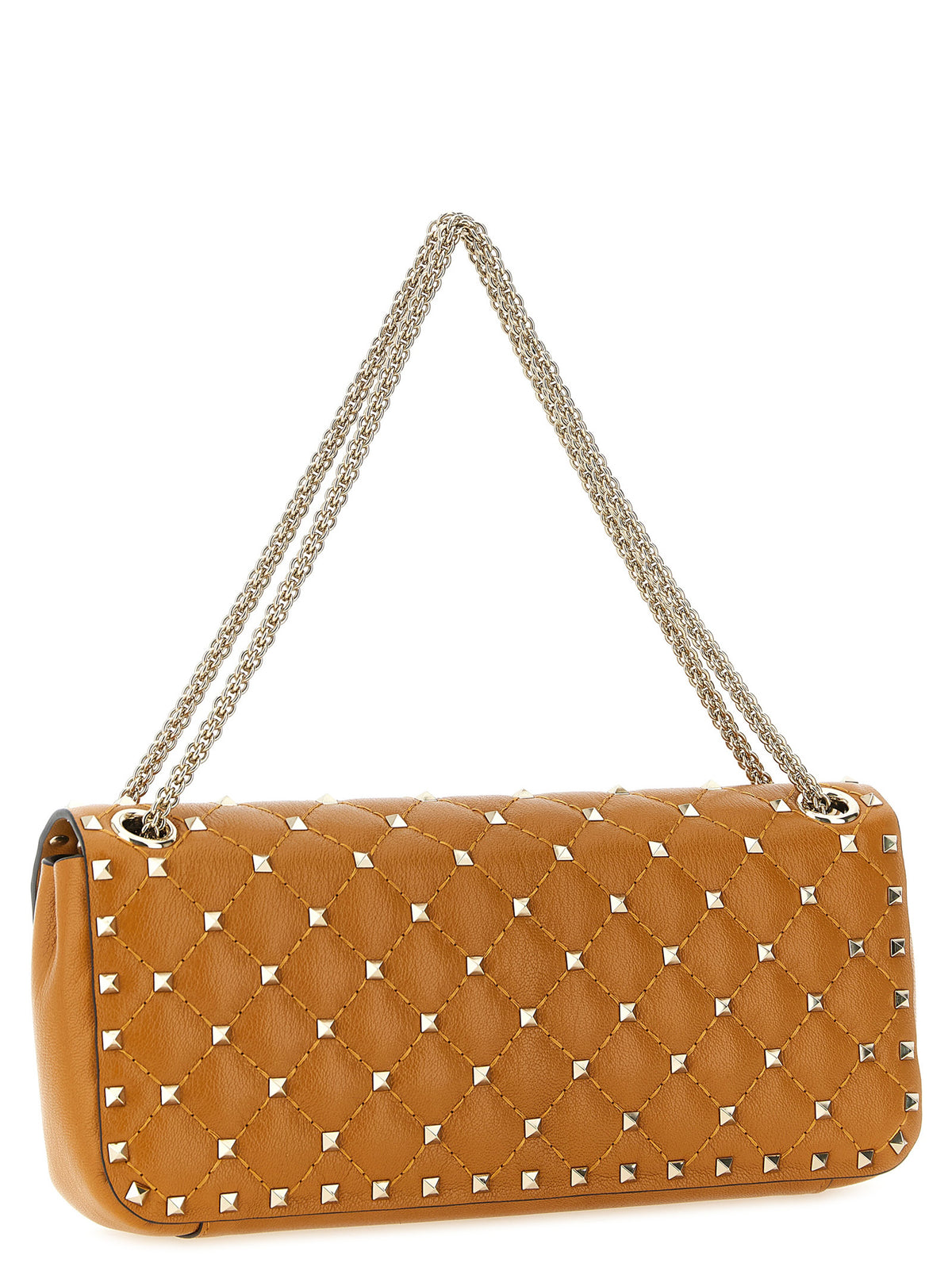 Valentino Garavani Rockstud Spike Medium Shoulder Bag - Tan
