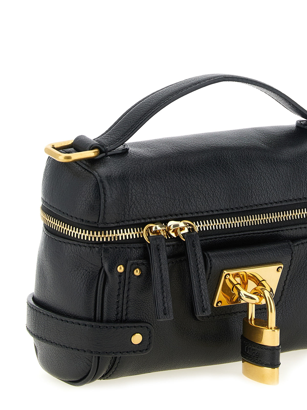 Chloé Paddington Vanity Bag - Black Grained Leather