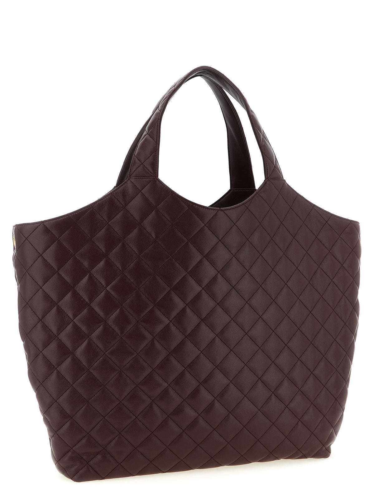 Saint Laurent Icare Tote Bag in Quilted Nappa - Rouge Cabernet