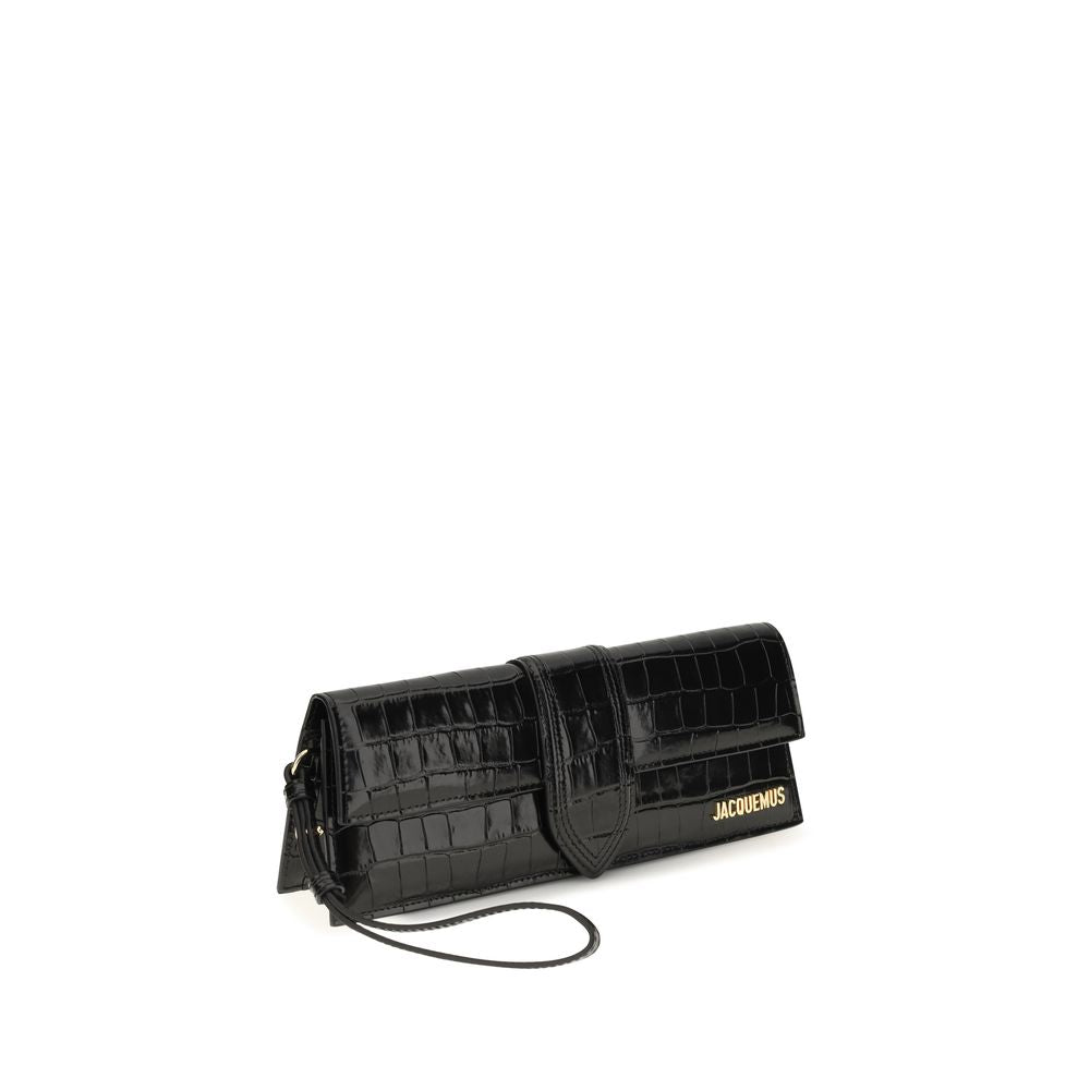 Jacquemus La Pochette Bambino - Black Croc-Embossed Leather