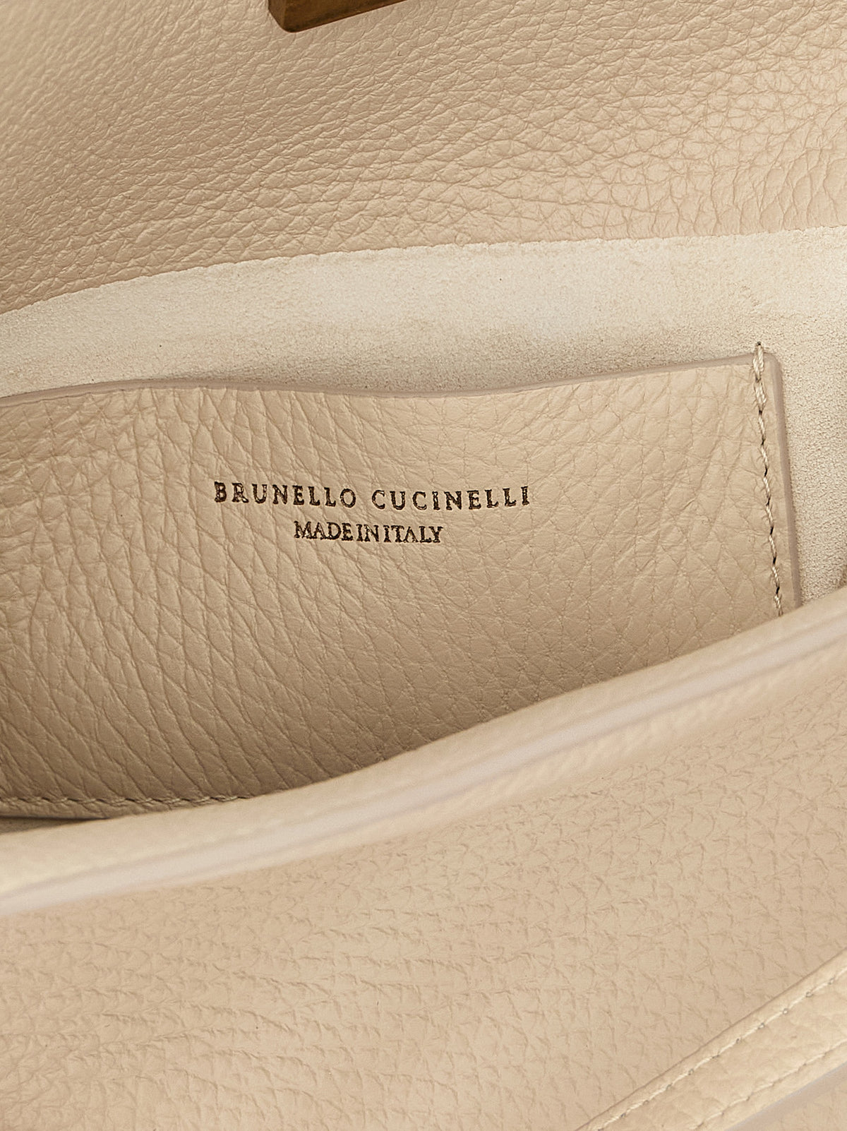 Brunello Cucinelli Sartorial Small Bucket Bag - Ivory Soft Grained Leather