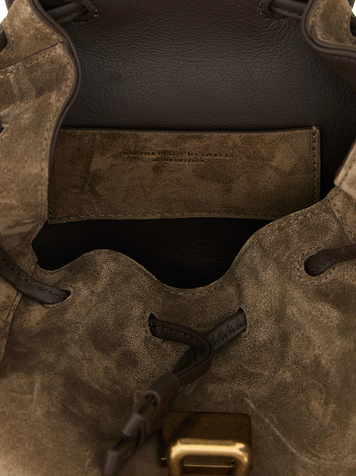 Brunello Cucinelli Sartorial Backpack - Bark Suede