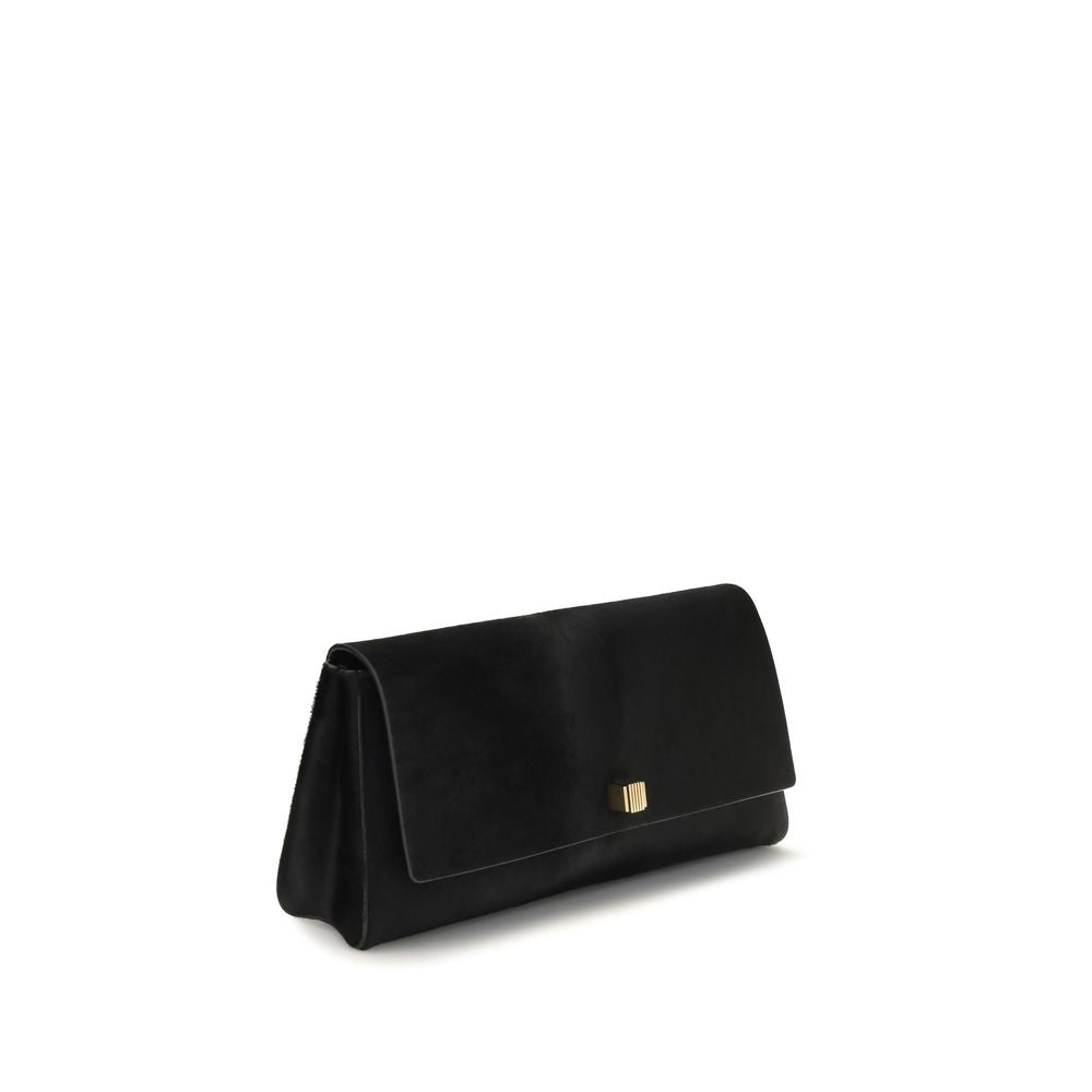 Khaite Audrey Clutch Bag - Black Haircalf