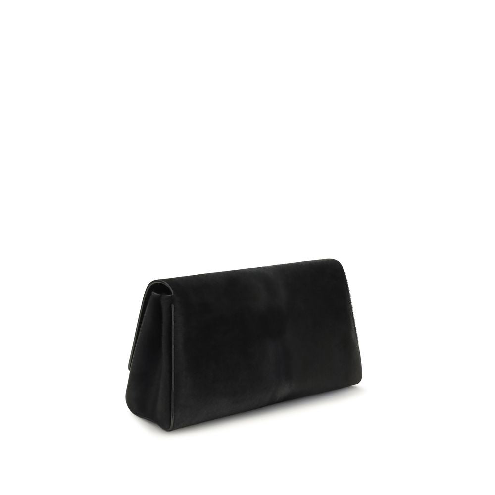 Khaite Audrey Clutch Bag - Black Haircalf