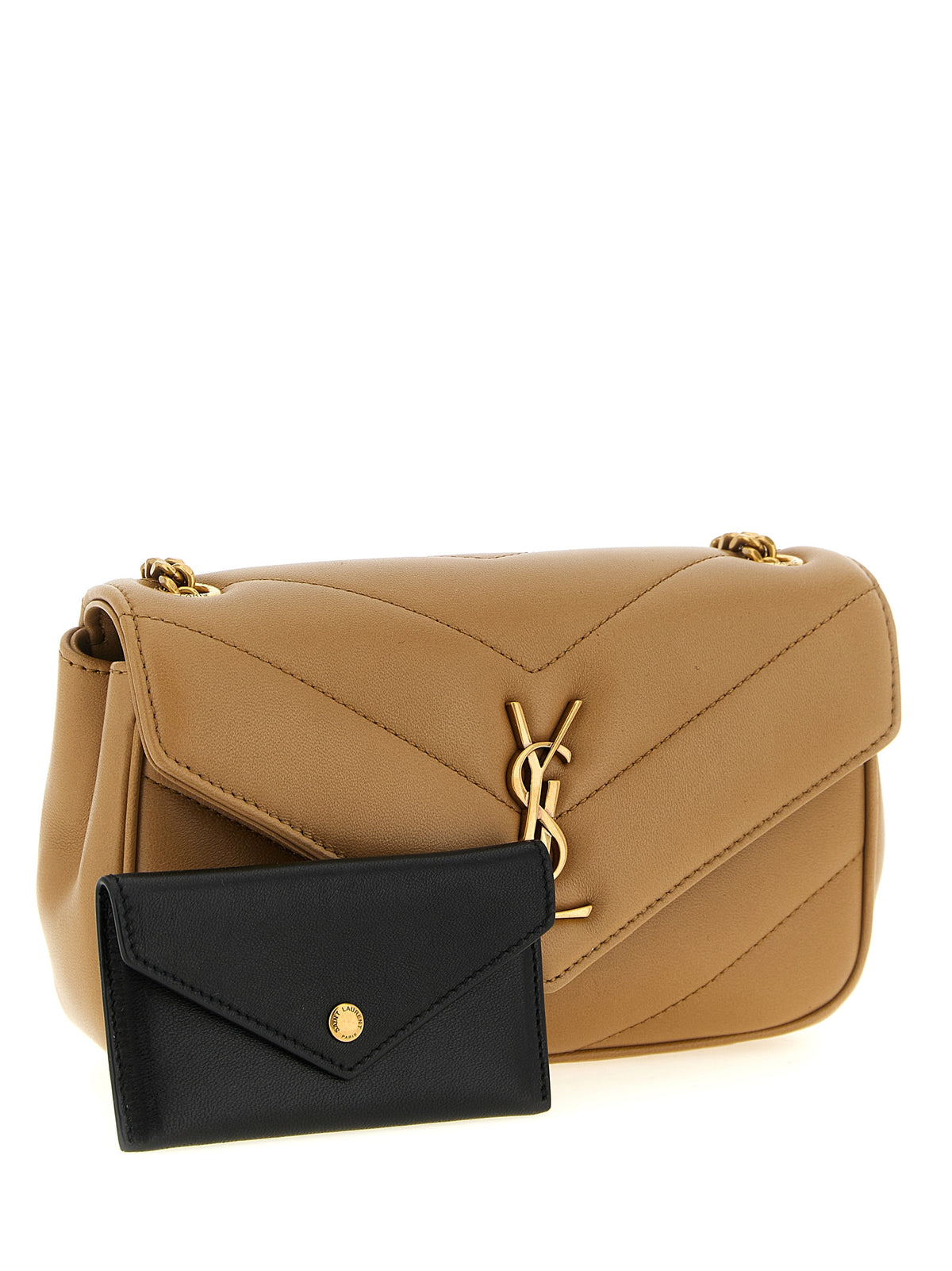Saint Laurent Loulou Mini Shoulder Bag - Natural Tan