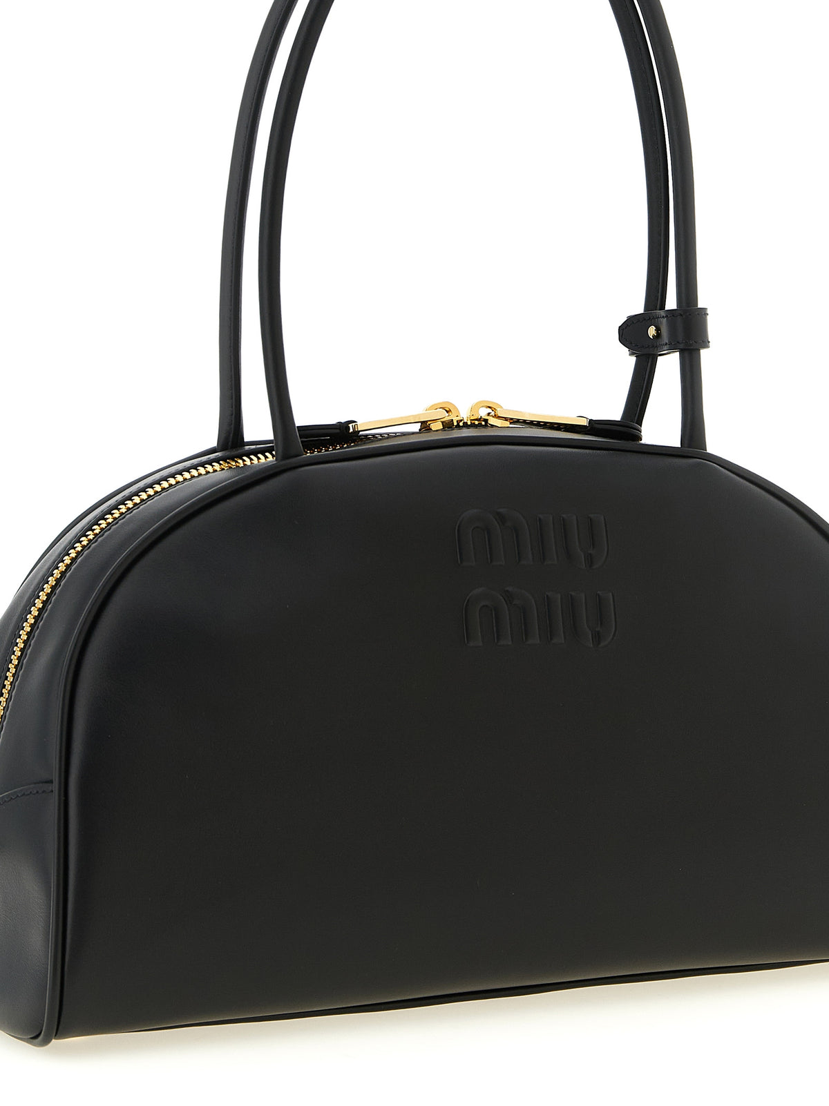 Miu Miu Beau Top Handle Bowling Bag - Black