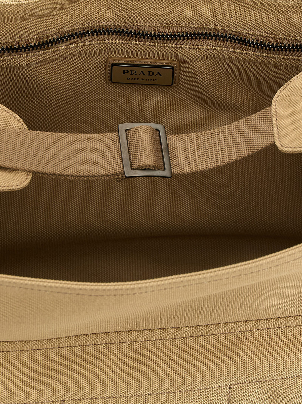 Prada Canvas Shoulder Bag - Desert Beige