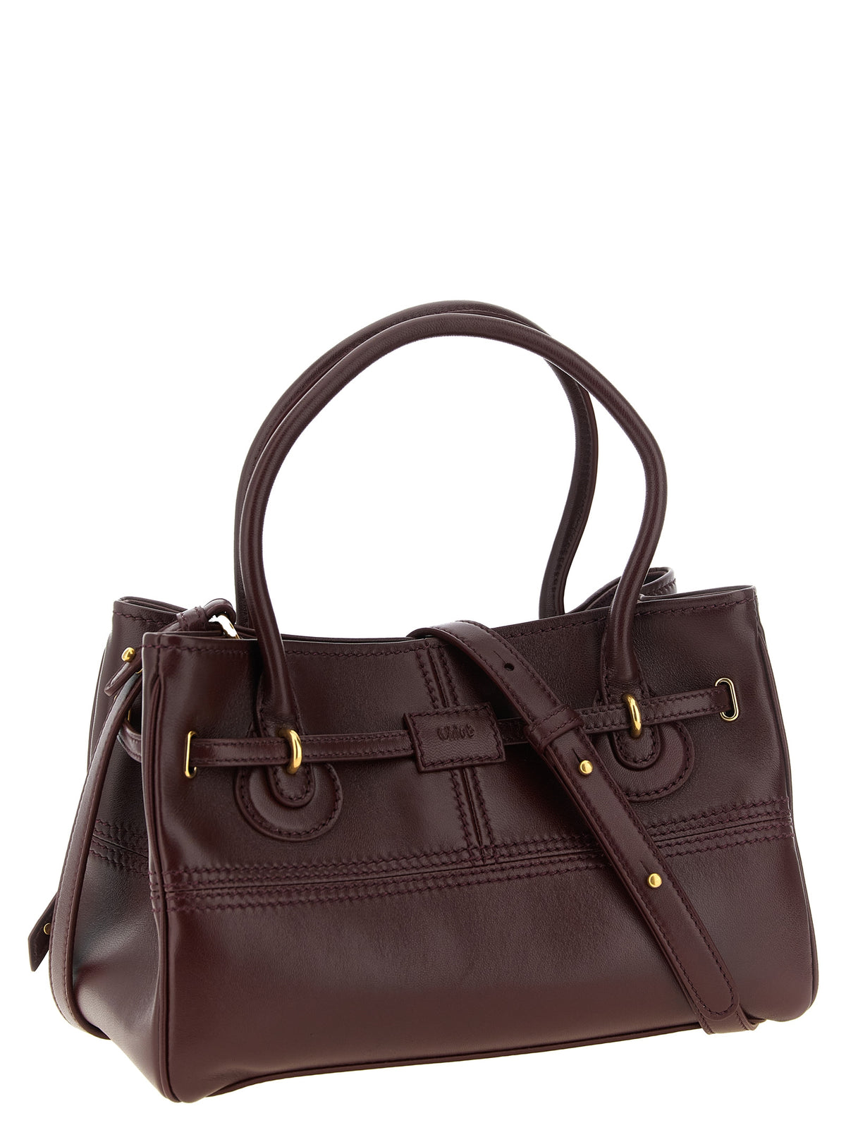 Chloé Paddington Sling Small Top-Handle Bag - Burnt Red Soft Leather