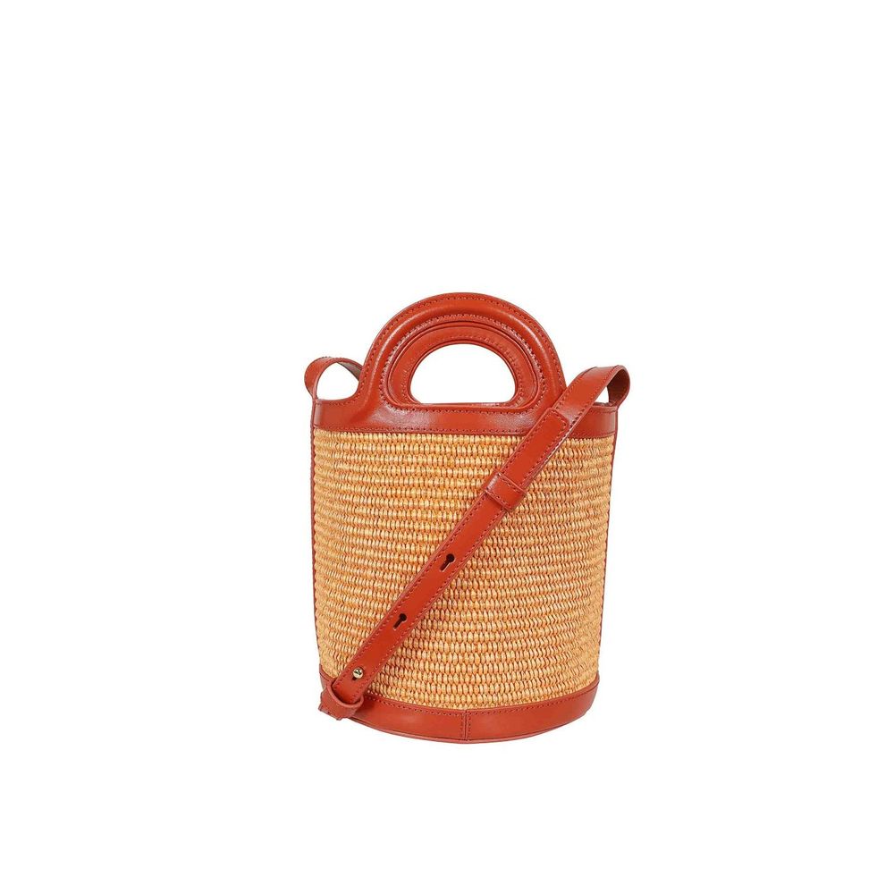 Marni Tropicalia Small Bag - Tan Orange Leather & Raffia