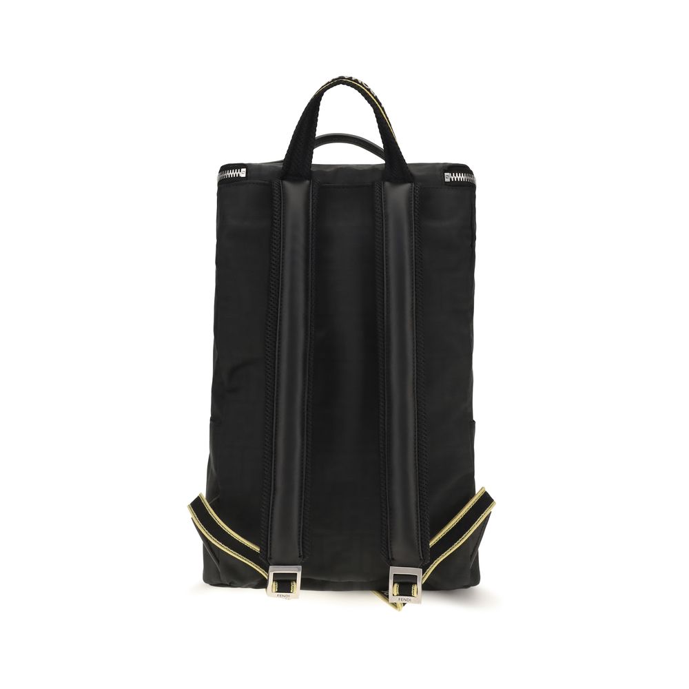 Fendi Tourist Backpack - Black Superlight FF Zucca Fabric