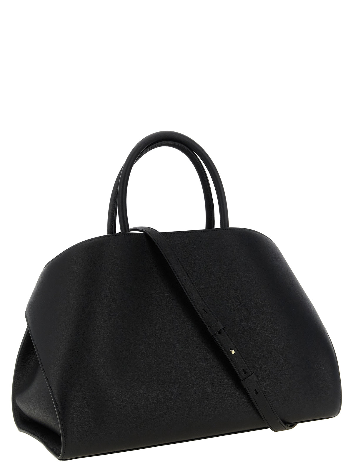 Ferragamo Hug Large Bicolor Handbag - Black/Flame Red