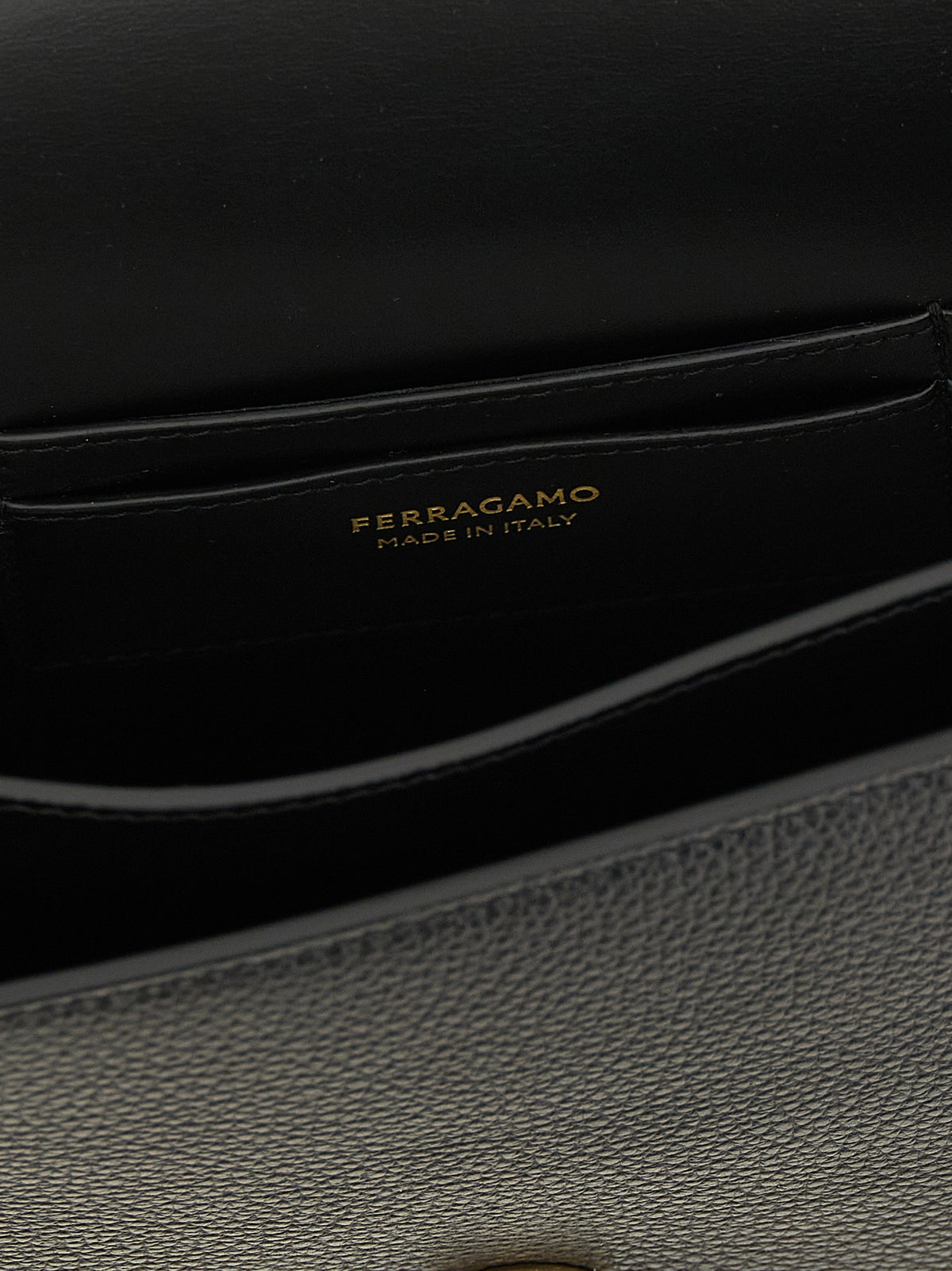 Ferragamo Double Gancini North-South Crossbody Bag - Black