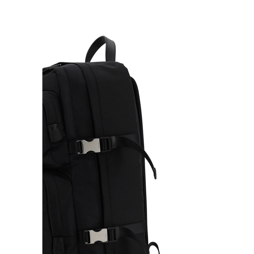 Prada Re-Nylon and Saffiano Leather Technical Backpack - Black