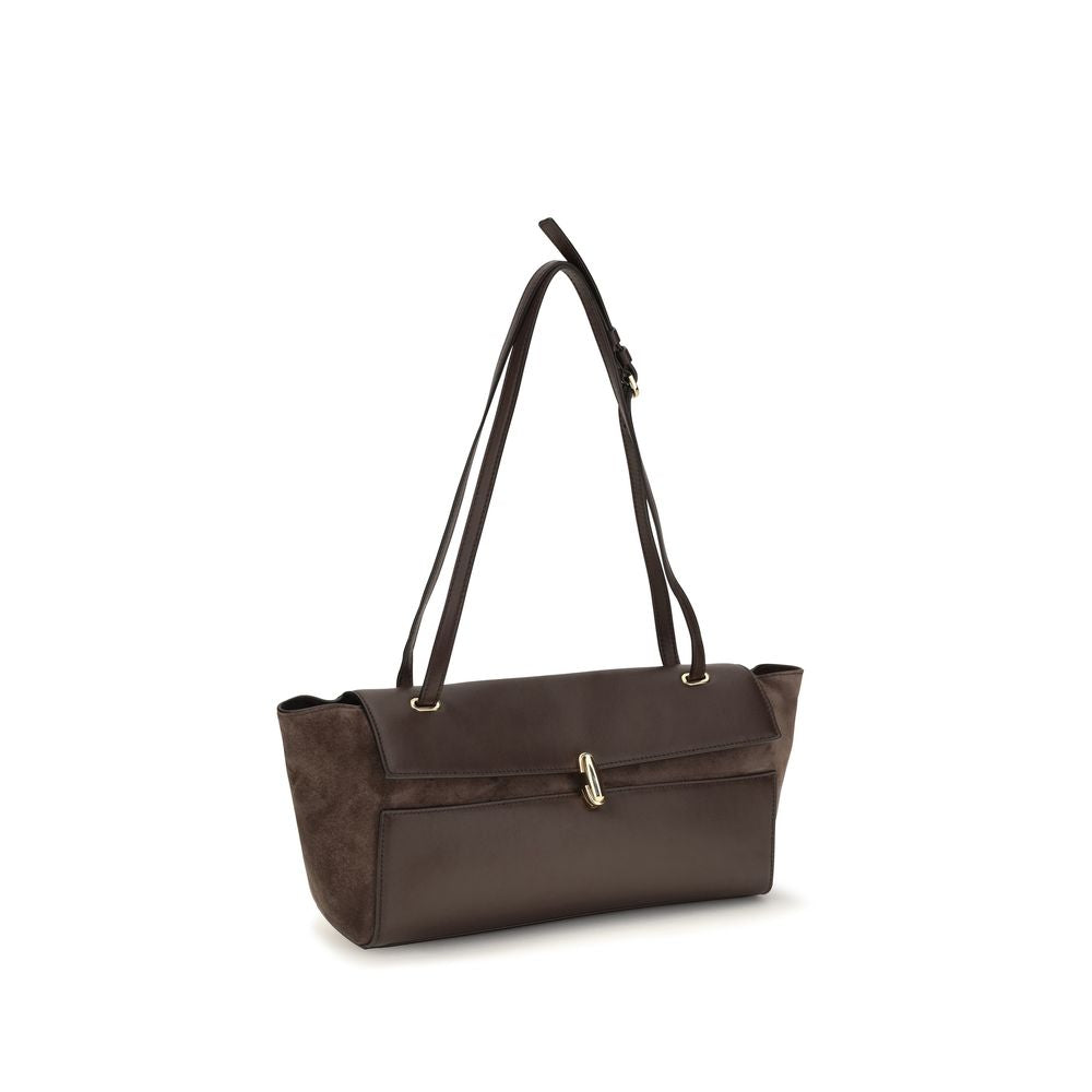 Savette Symmetry Trapeze Shoulder Bag - Coffee Mixed Leather