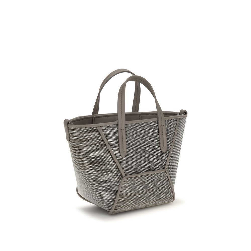 Brunello Cucinelli BC Duo Precious Mini Bag - Grey