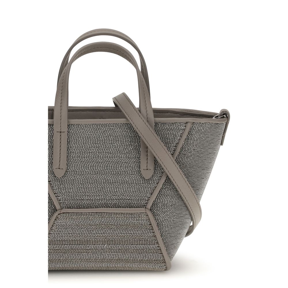 Brunello Cucinelli BC Duo Precious Mini Bag - Grey