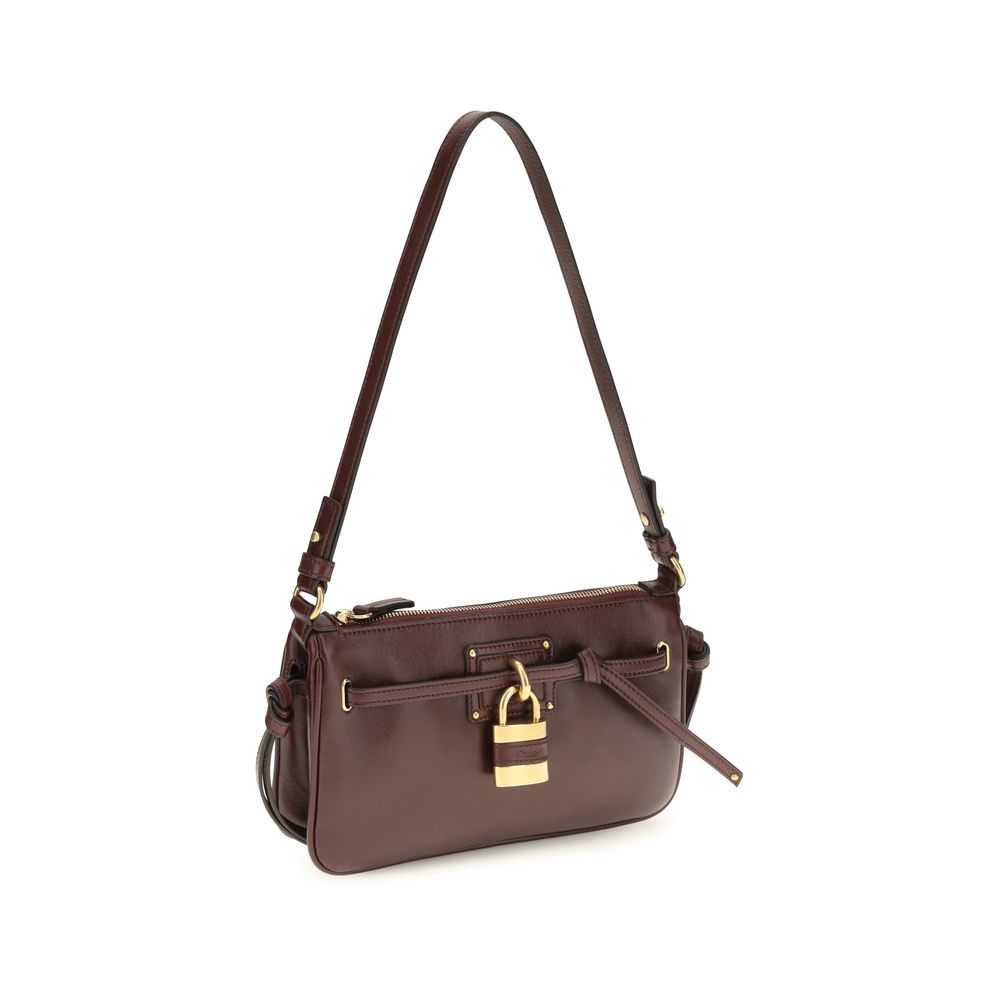 Chloé Paddington Sling Mini Pouch with Strap - Burnt Red Smooth Leather