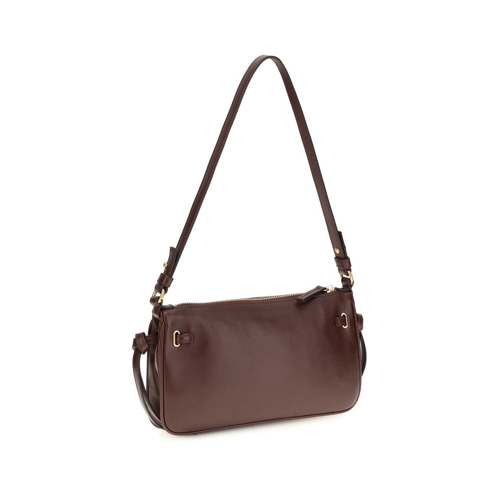 Chloé Paddington Sling Mini Pouch with Strap - Burnt Red Smooth Leather