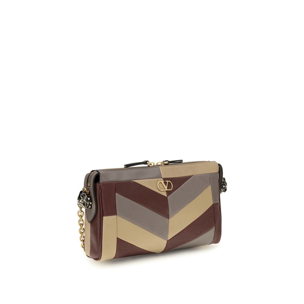 Valentino Garavani Panthea Small Shoulder Bag Chevron Pattern - Multicolor Nappa Leather