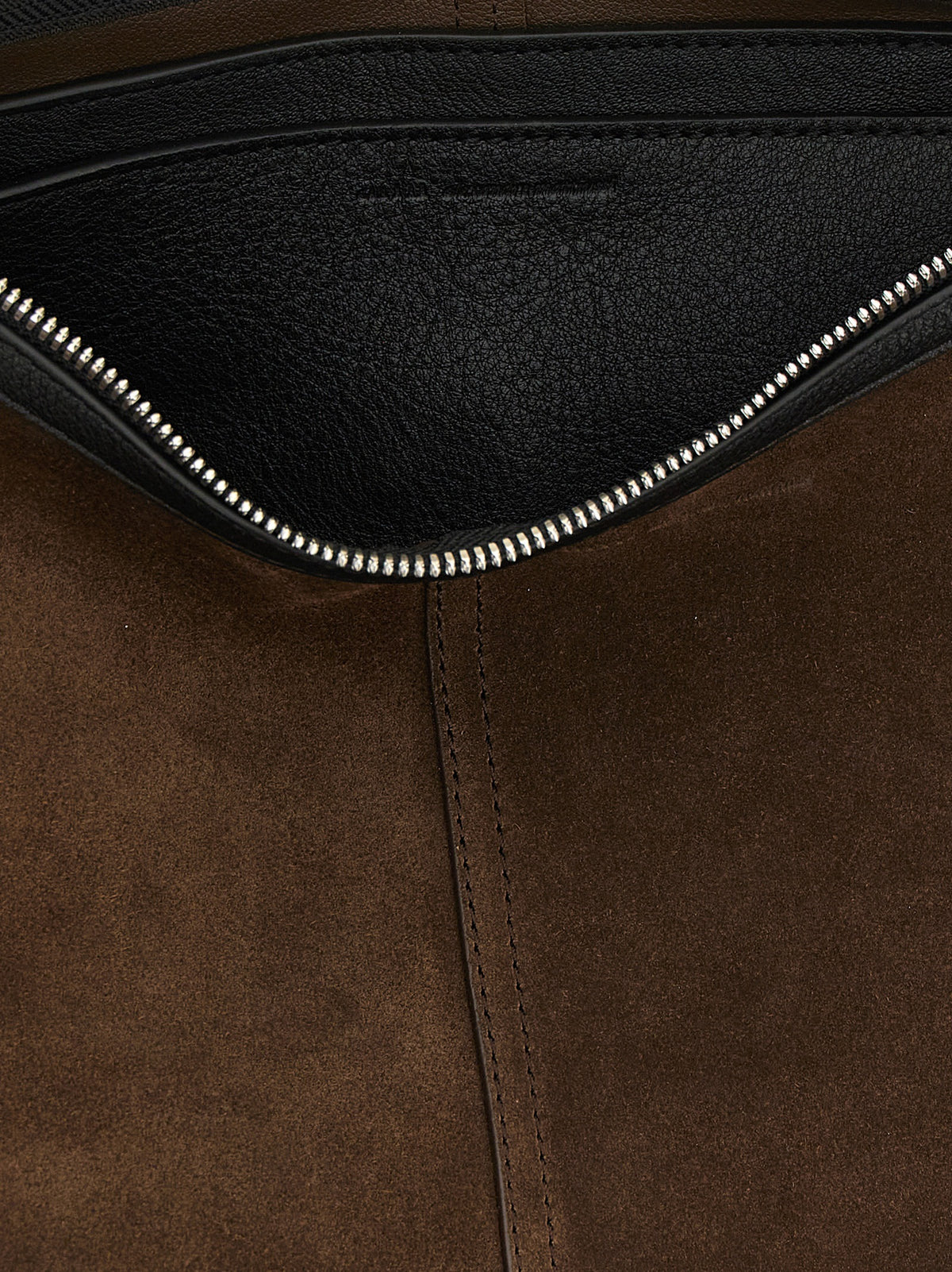 Ami Paris Etienne Small Crossbody Bag - Dark Brown Suede