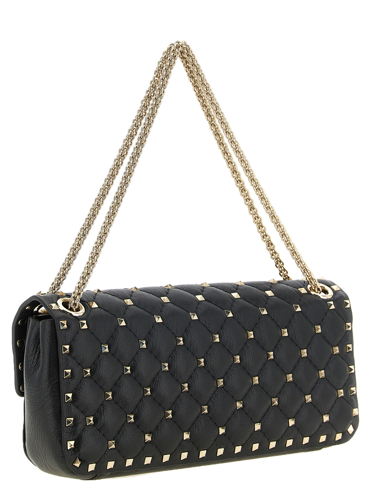 Valentino Garavani Rockstud Spike Medium Shoulder Bag - Black