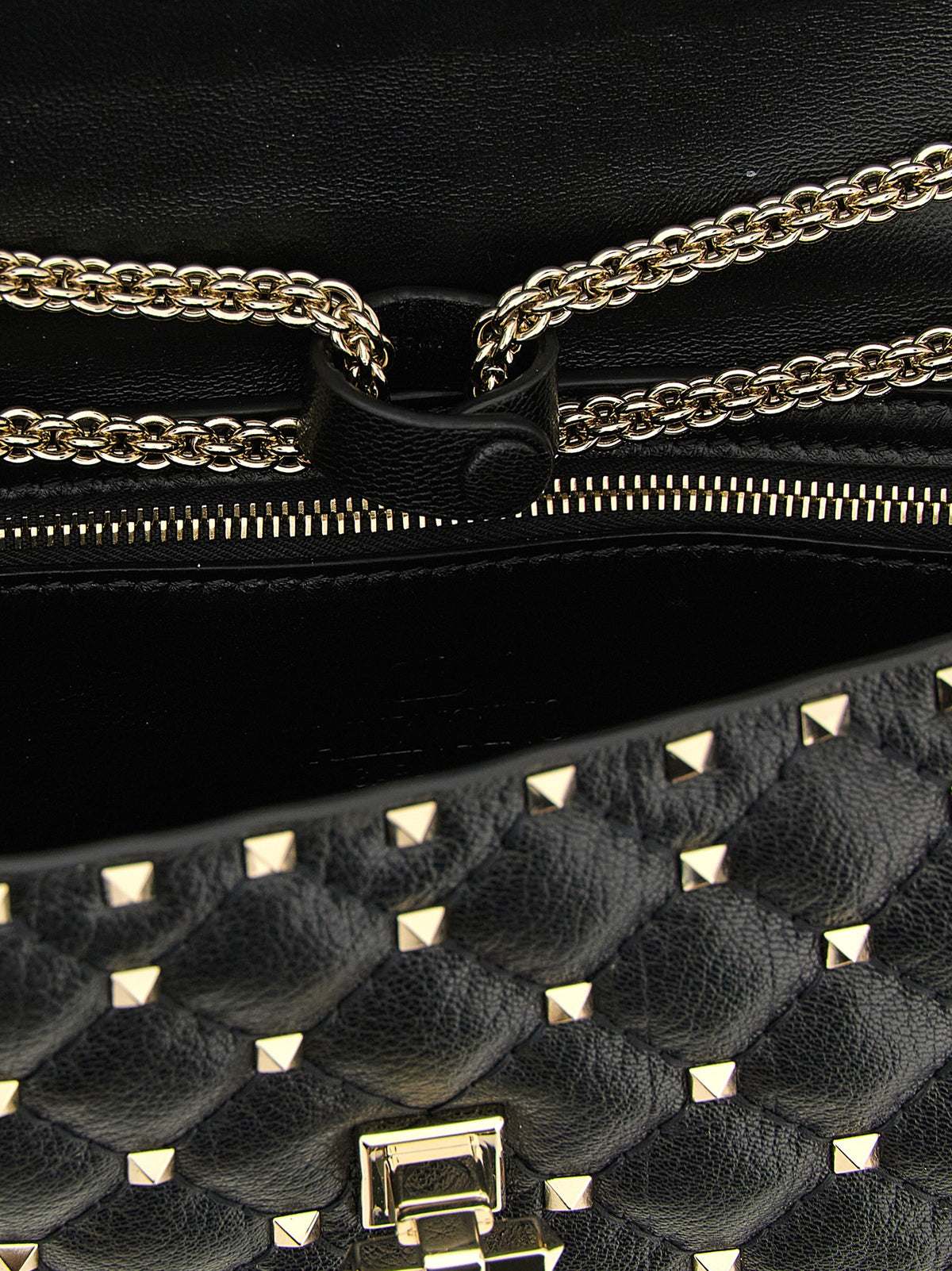 Valentino Garavani Rockstud Spike Medium Shoulder Bag - Black