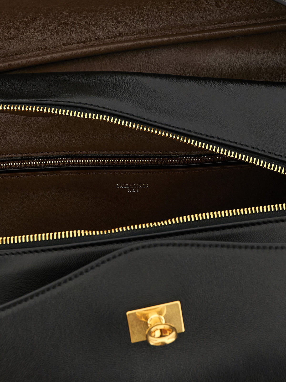 Balenciaga Le 7 Bowling Bag Medium - Black Nappa Lambskin