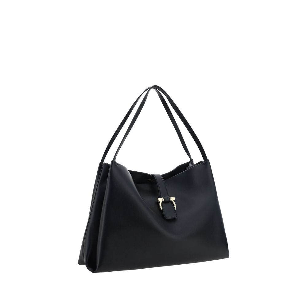 Ferragamo Mia Tote Bag black – golden Gancini clasp detail