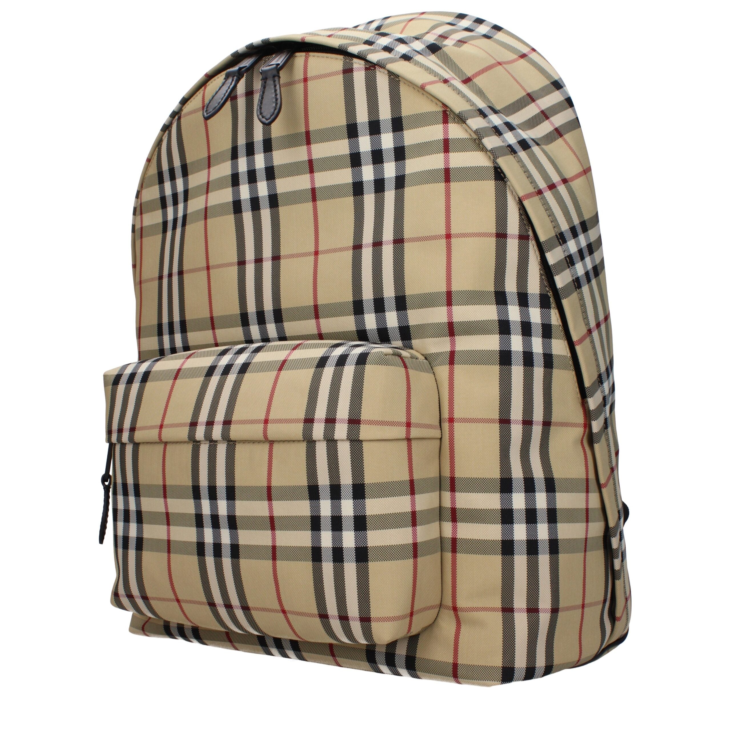 Burberry Large Check Backpack - Beige