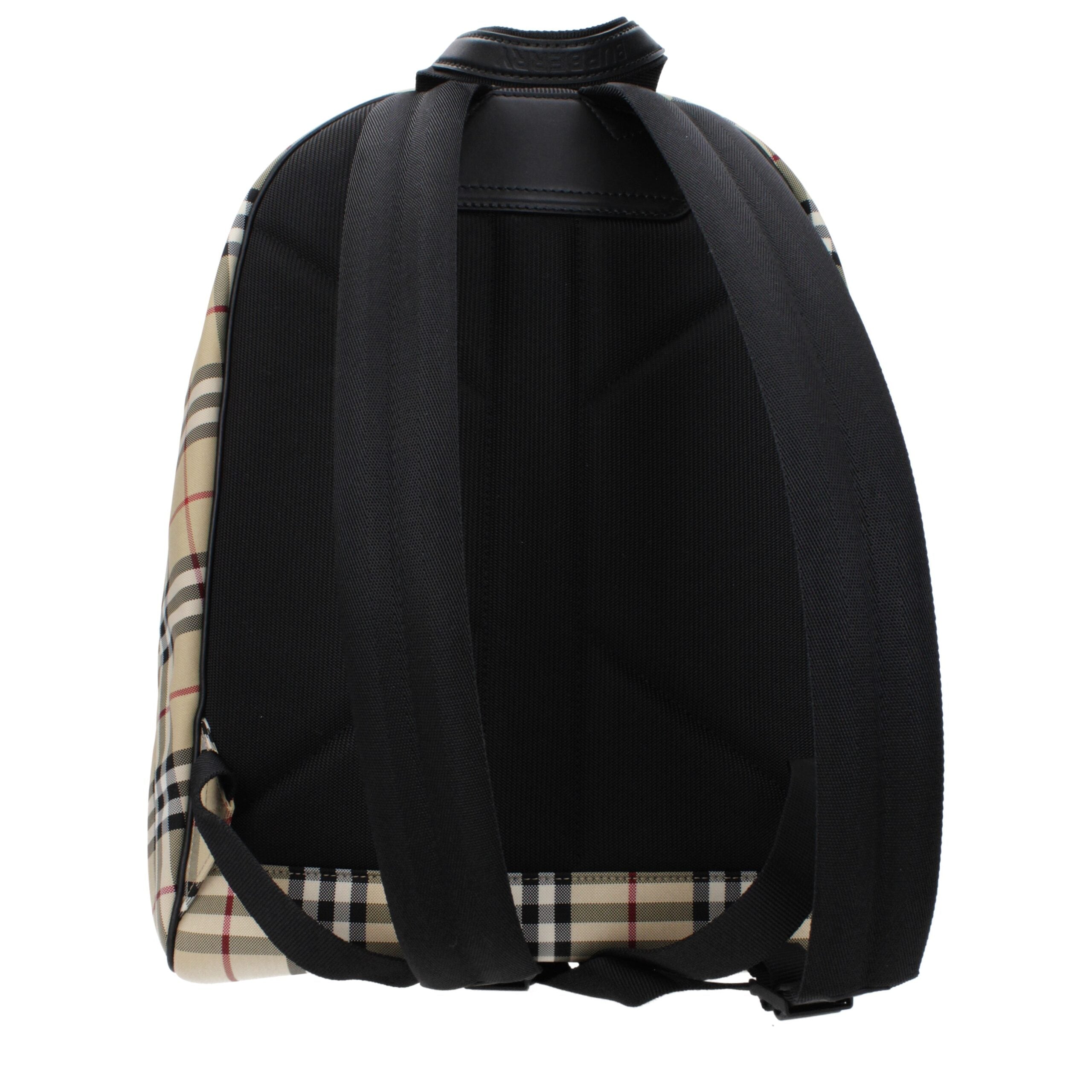 Burberry Large Check Backpack - Beige