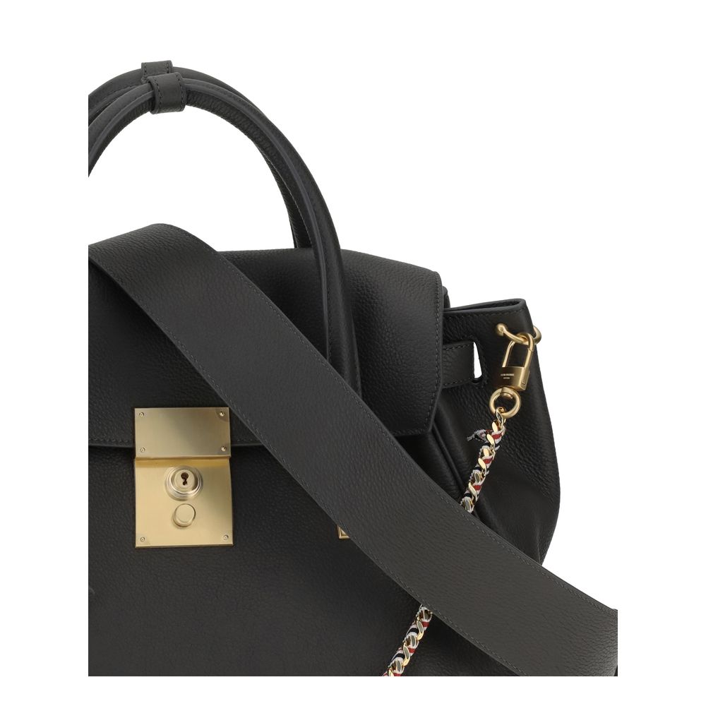 Thom Browne Bolton Bag Soft Pebble Grain Leather - Dark Gray