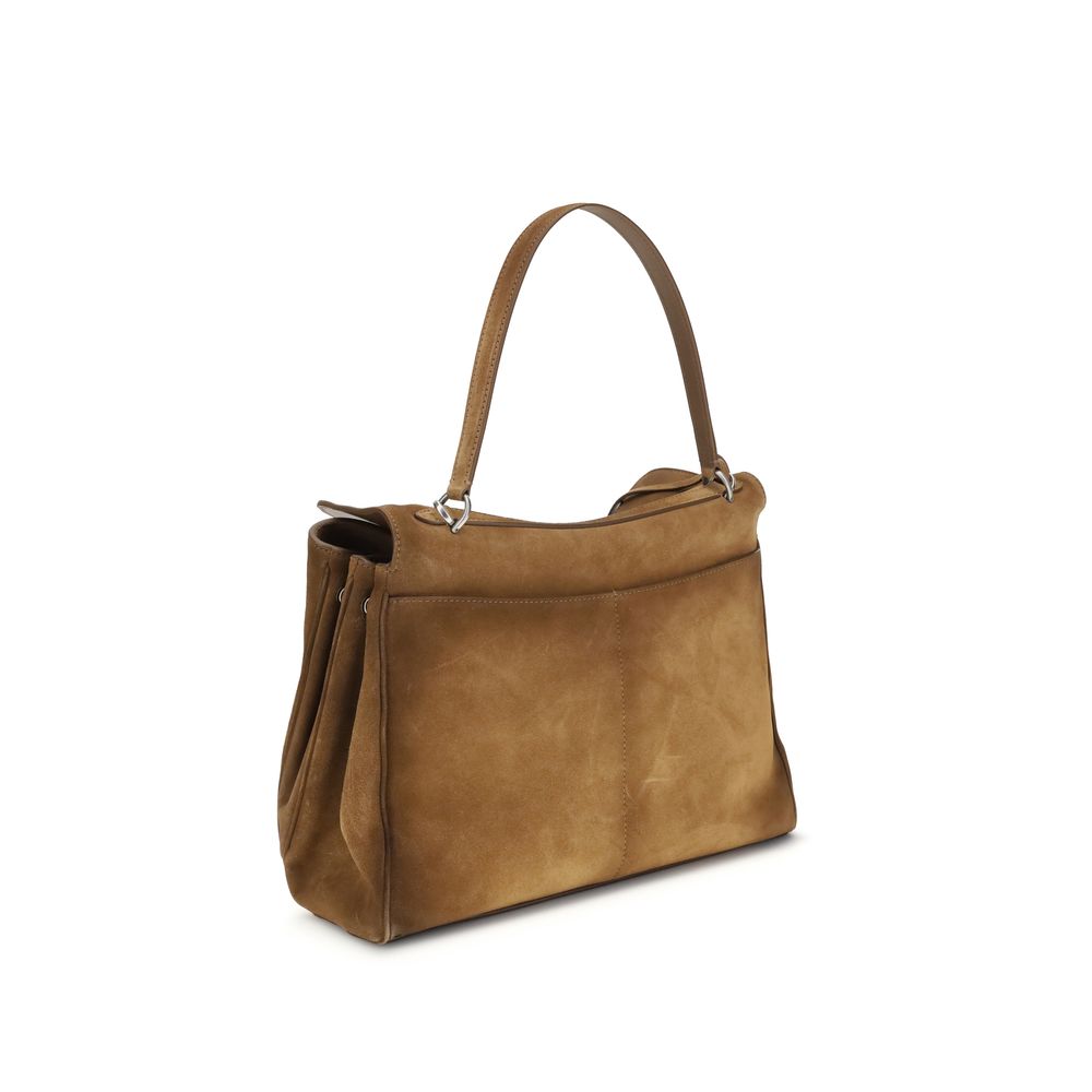 Balenciaga Rodeo Handbag Medium - Camel Waxed Suede and Smooth Calfskin