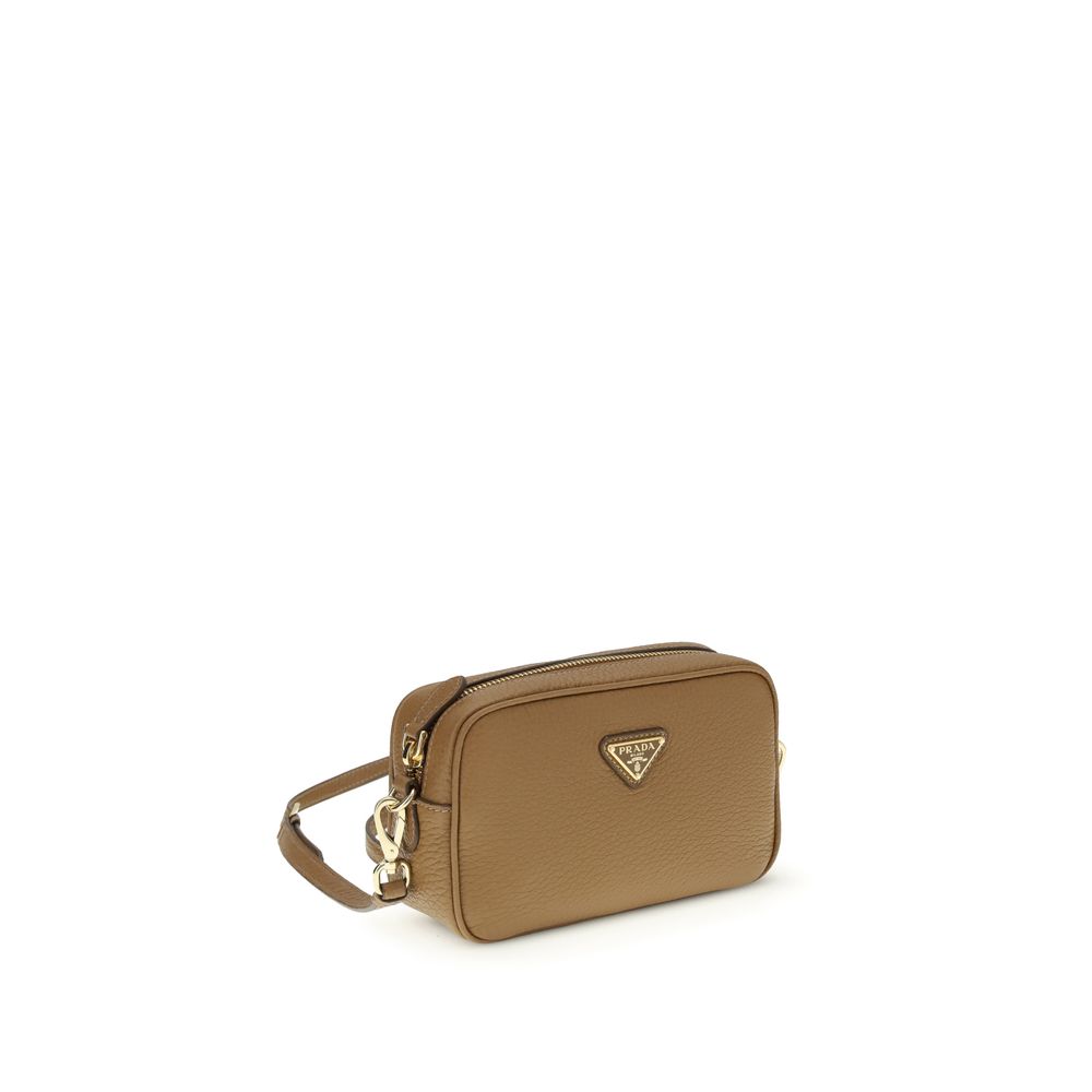 Prada Leather Mini Bag - Caramel with Gold Hardware