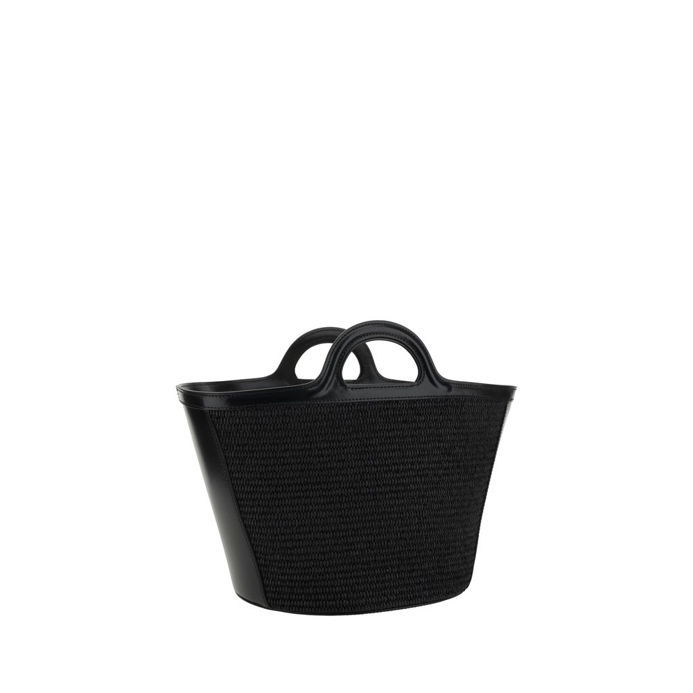Marni Tropicalia Small Bag - Black Leather & Raffia