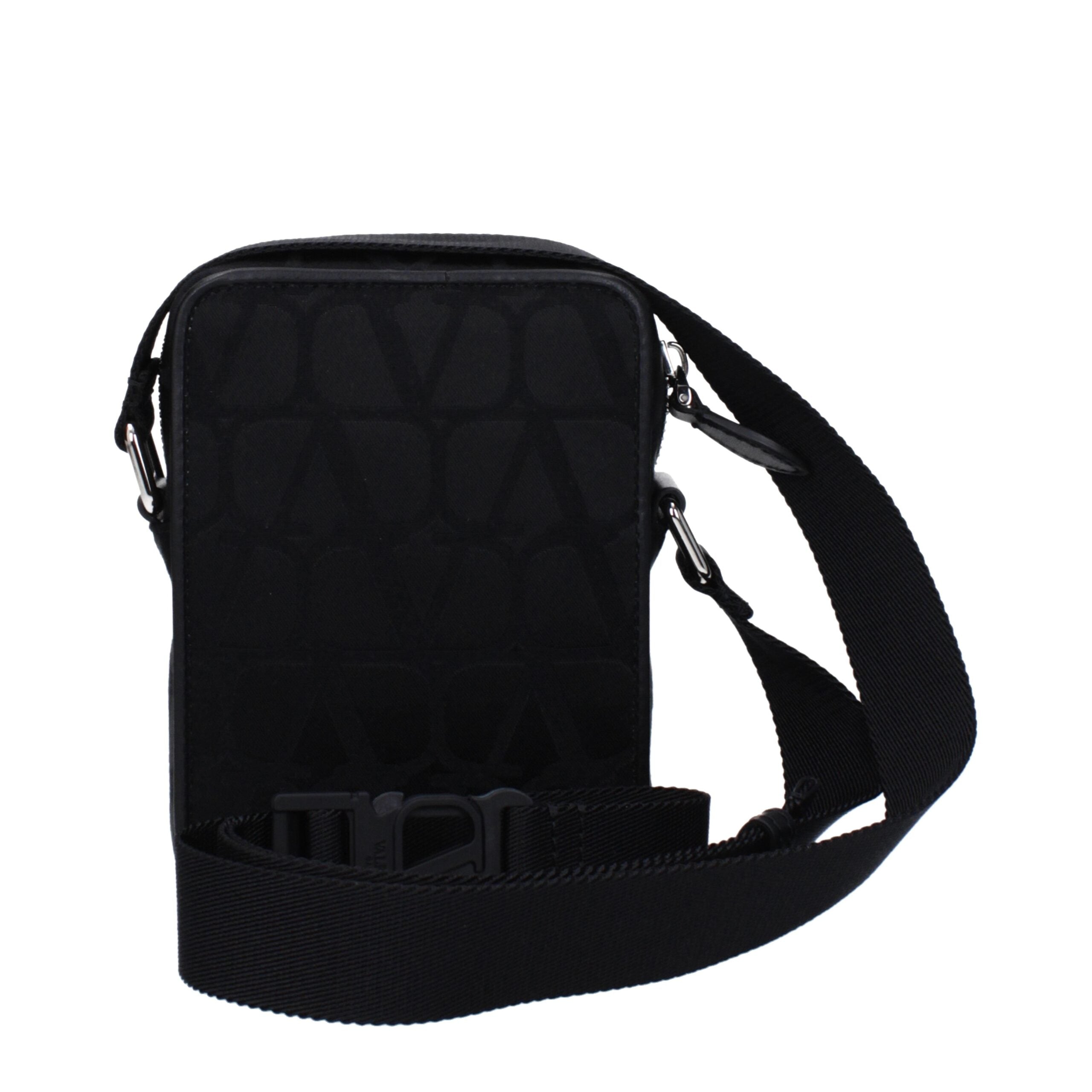 Valentino Garavani VLogo Signature Fabric Mini Messenger Bag - Black