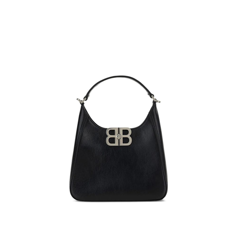 Balenciaga Black BB Soft Hobo Bag with Silver Hardware from The Exclusive Line Singapore.