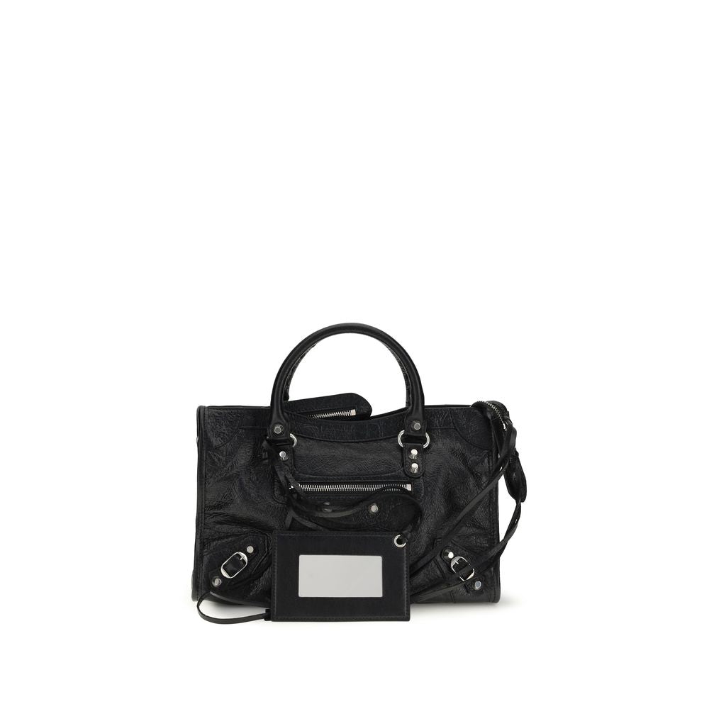 Balenciaga Le City Bag Small in Black Arena Lambskin with Shiny Silver Hardware - The Exclusive Line Singapore
