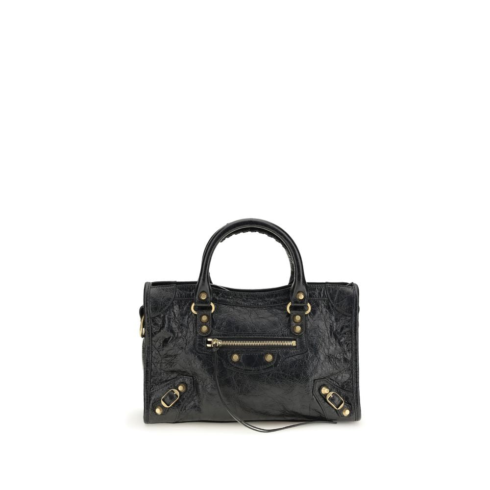 Balenciaga Le City Bag Small in Black Lambskin with Aged Gold Hardware from The Exclusive Line Singapore.